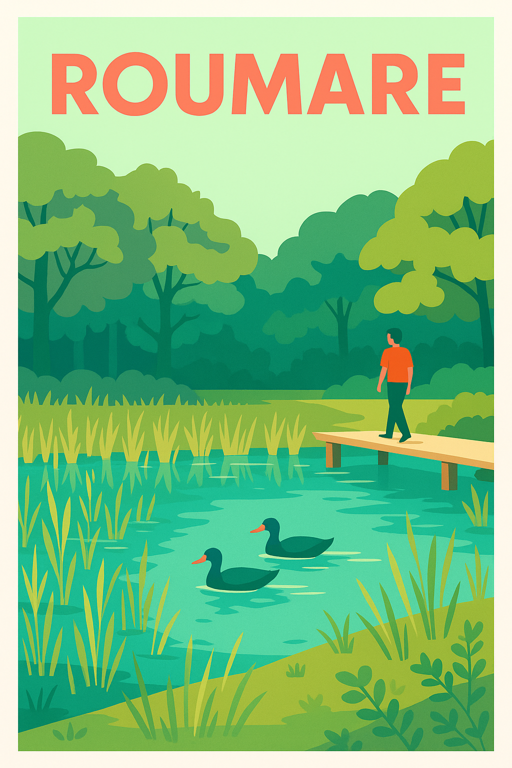 Affiche de Roumare - Évasion nature au bord de l'étang