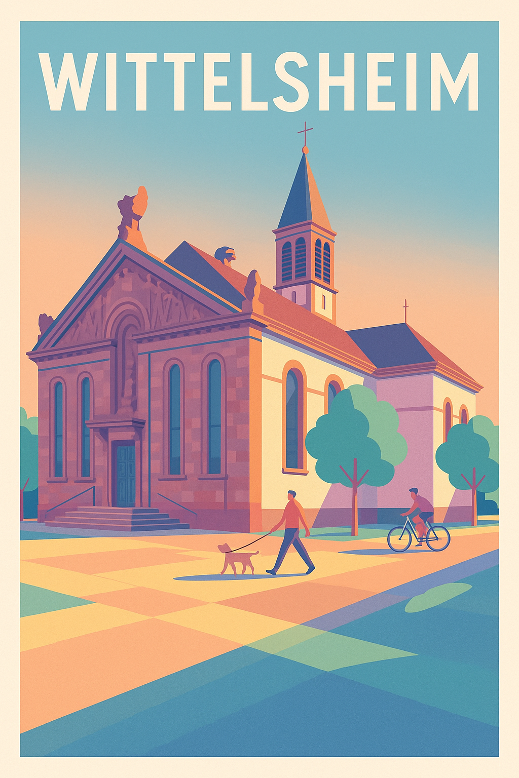 Affiche de Wittelsheim - L'élégance paisible d'une cité alsacienne