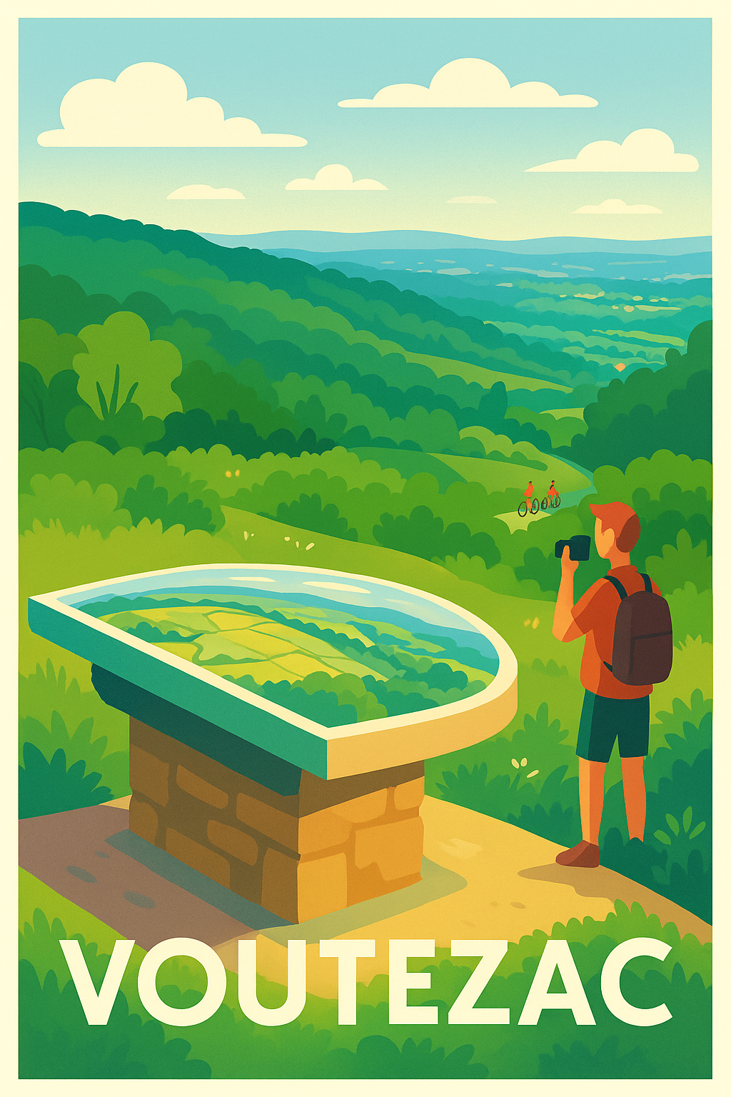 Affiche Voutezac — Escapade nature et découvertes · poster d'art de Voutezac