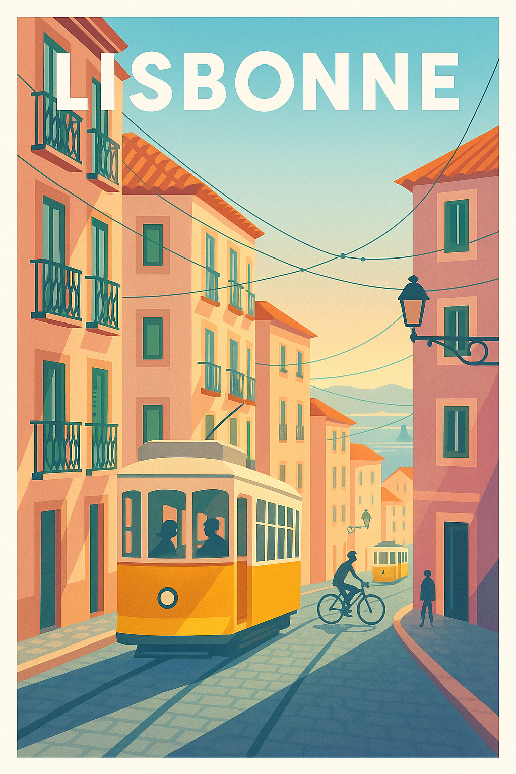 Affiche de Lisbonne - Charme et lumière dans les ruelles emblématiques