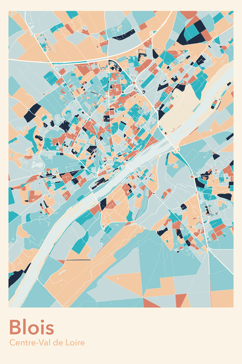 Plan de Blois - Carte personnalisée
