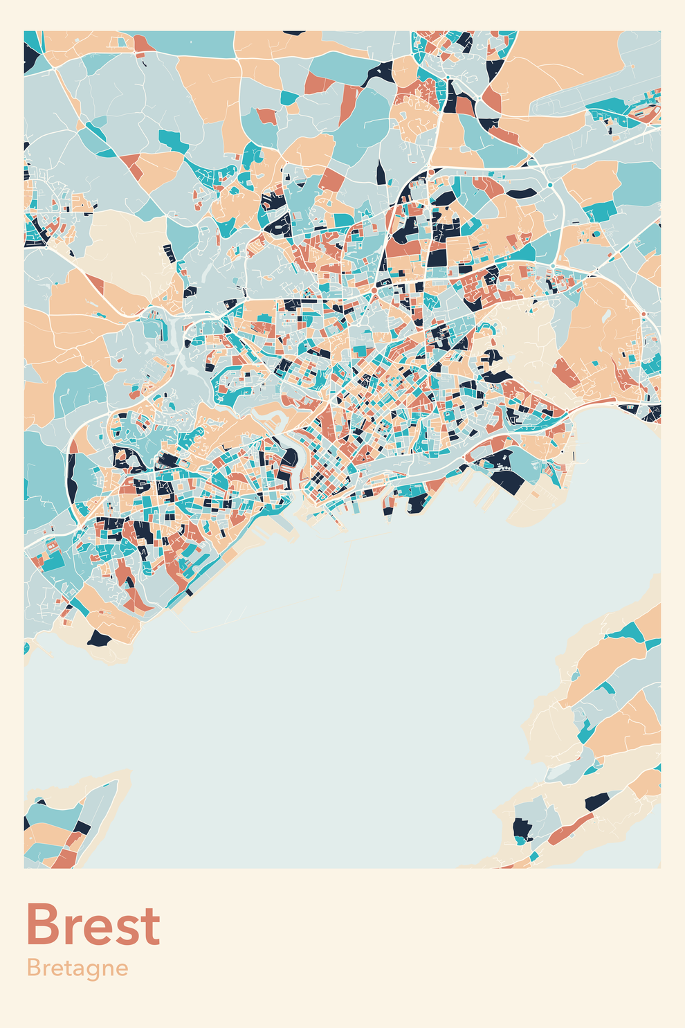 Plan de Brest - Carte personnalisée