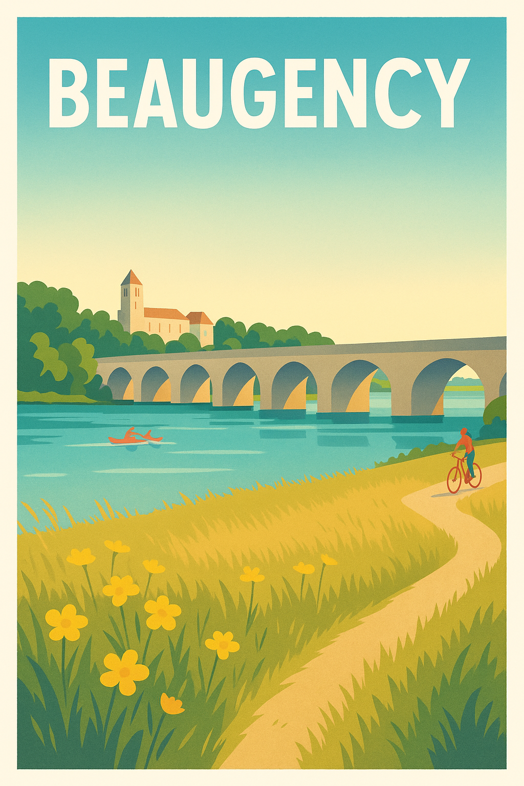 Affiche de Beaugency - Charme bucolique au fil de l'eau