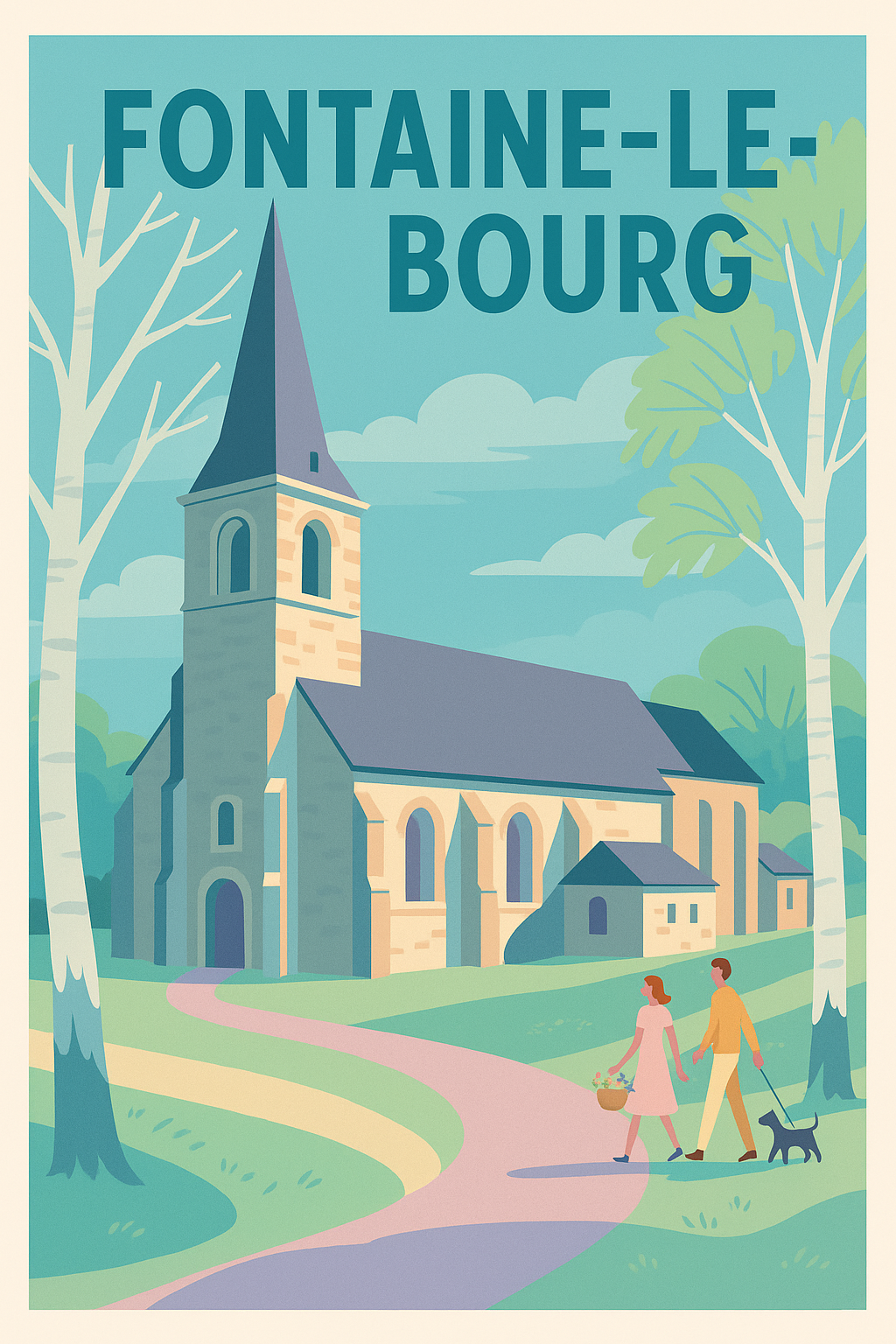 Affiche de Fontaine-le-Bourg - Charme bucolique en normandie