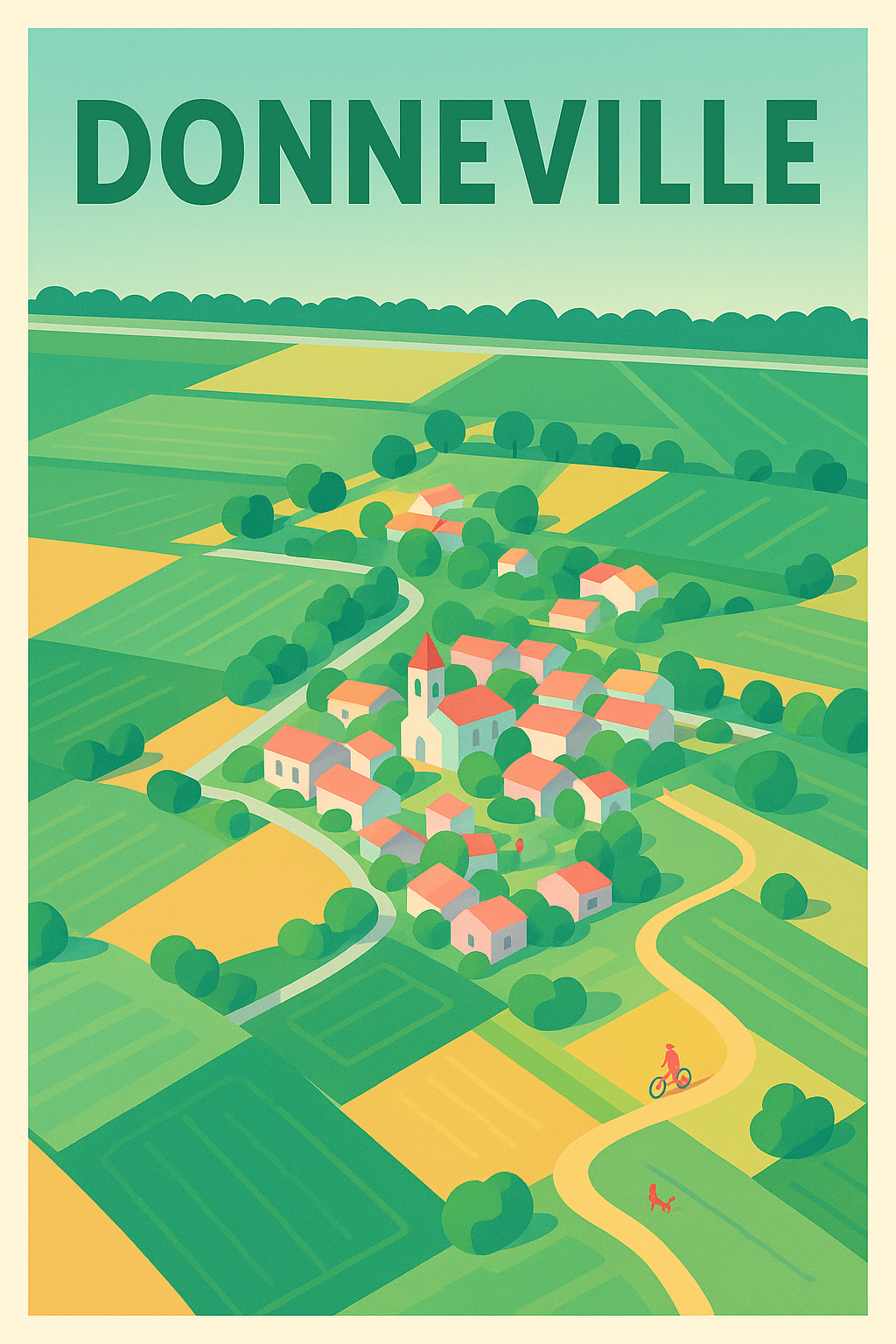 Affiche de Donneville - L'authenticité d'un village champêtre