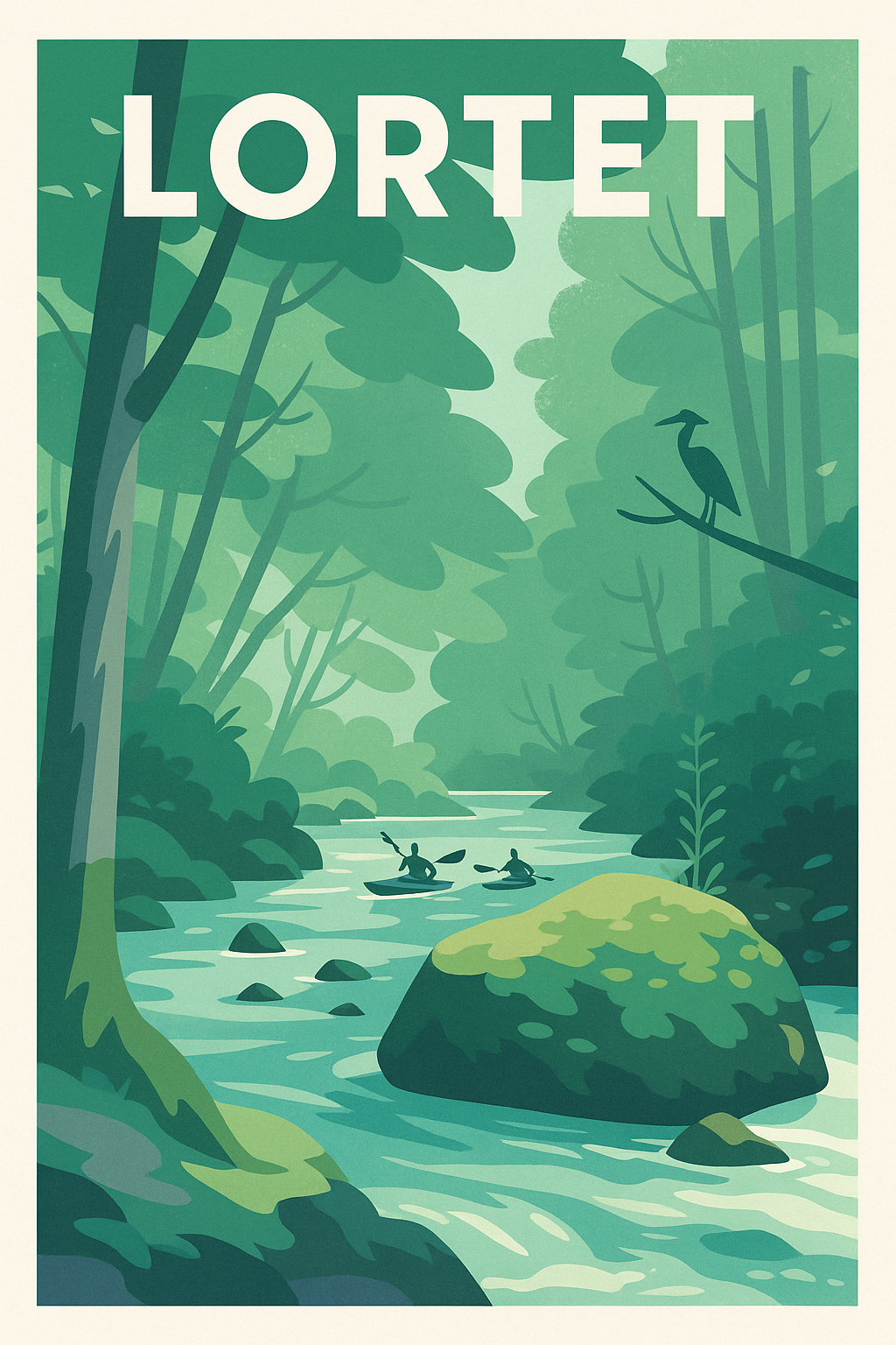 Affiche de Lortet - Immersion nature et aventures en rivière