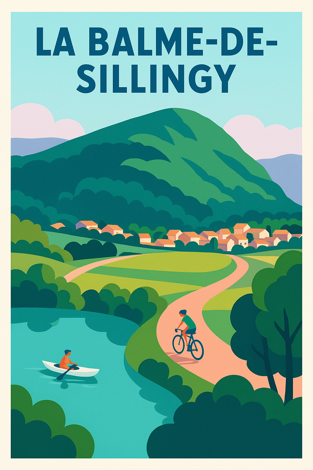 Affiche de La Balme-de-Sillingy - Harmonie naturelle à vélo et en barque