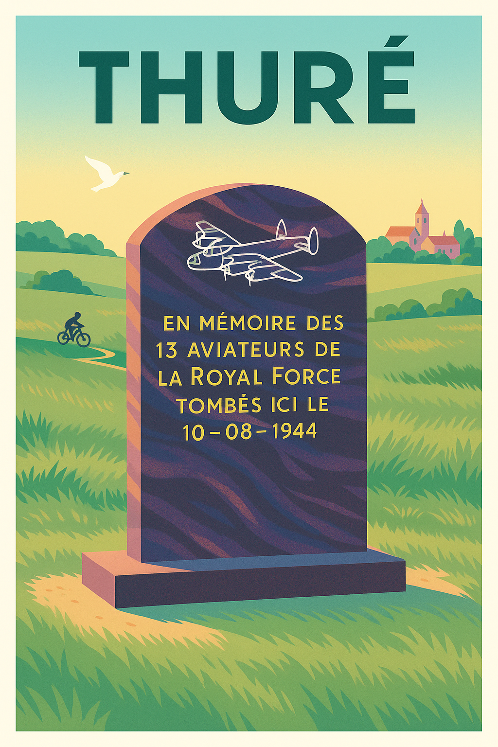 Affiche de Thuré - Mémoire et hommage aux aviateurs de la Royal Force