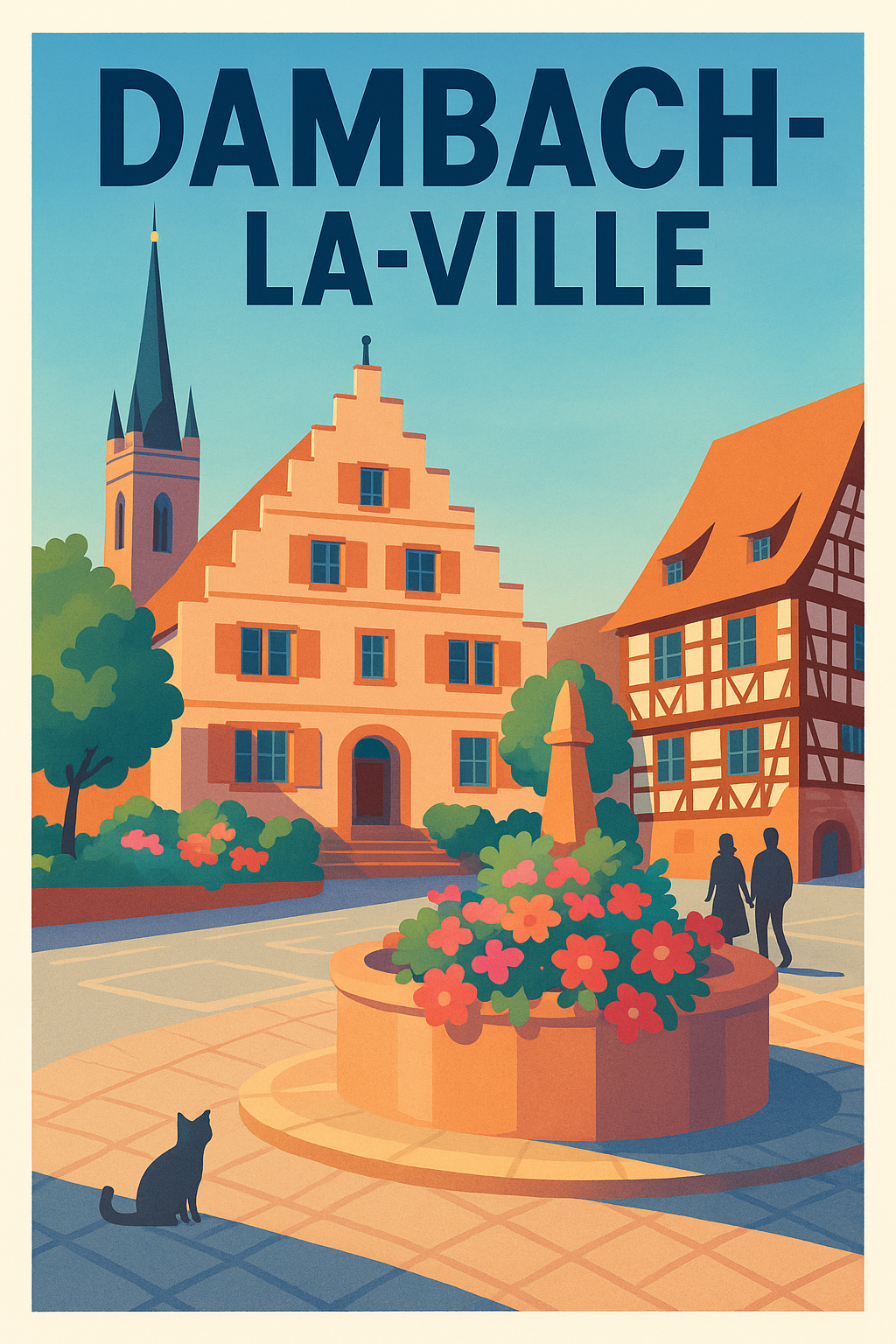 Affiche de Dambach-la-Ville - Charme typique d'Alsace en poster
