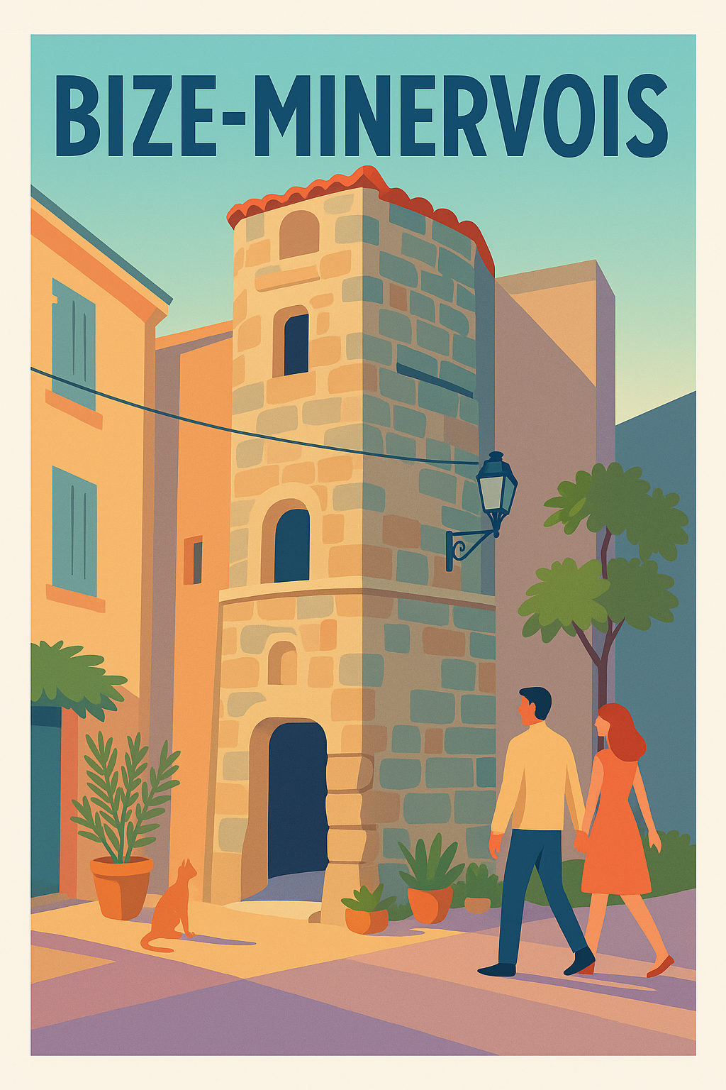 Affiche de Bize-Minervois - Charme pittoresque du Minervois