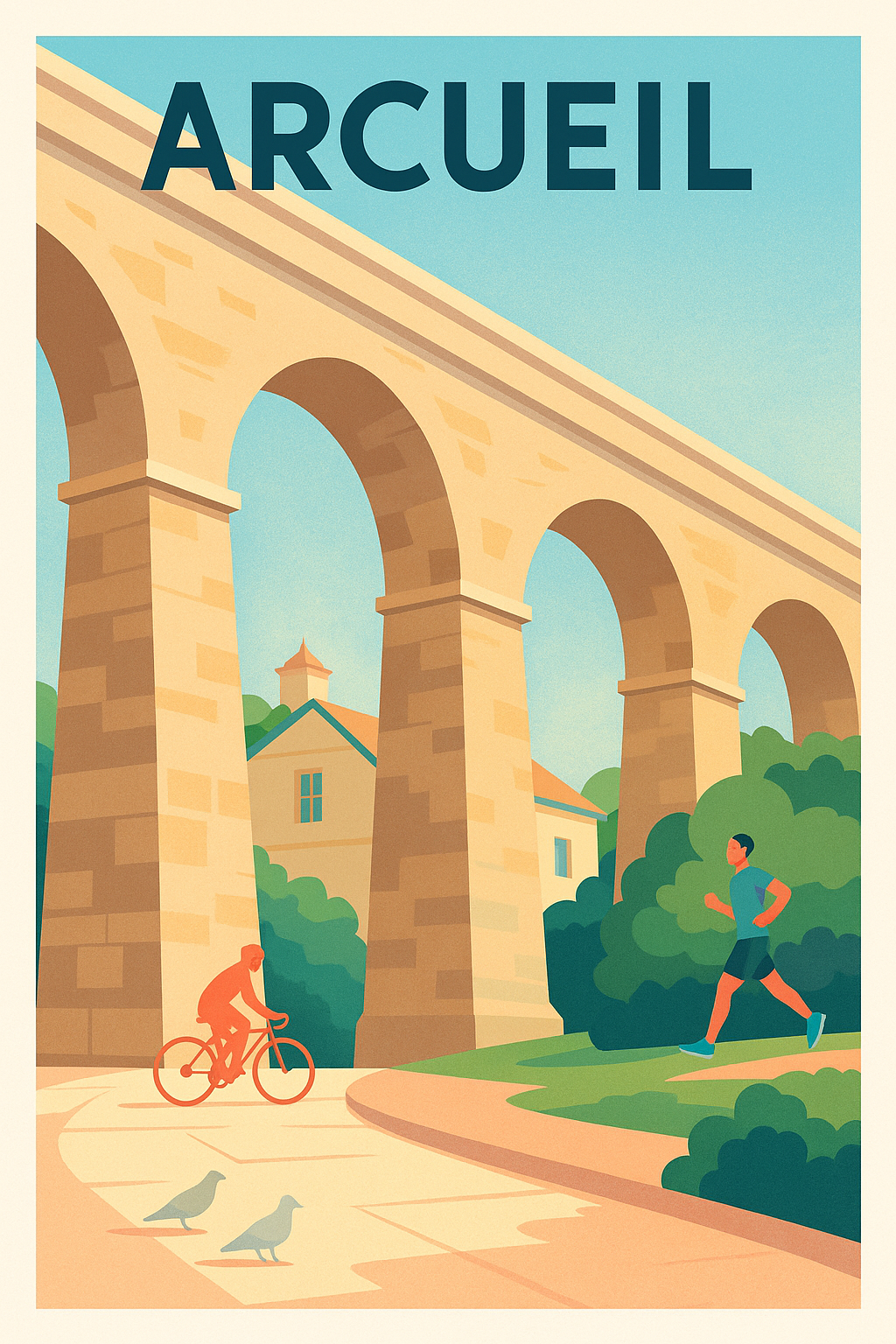 Affiche Arcueil — Harmonie entre nature et architecture · poster d'art de Arcueil