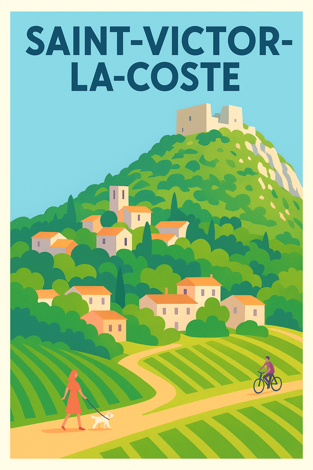 Affiche de Saint-Victor-la-Coste - L'authenticité Provençale en affiche