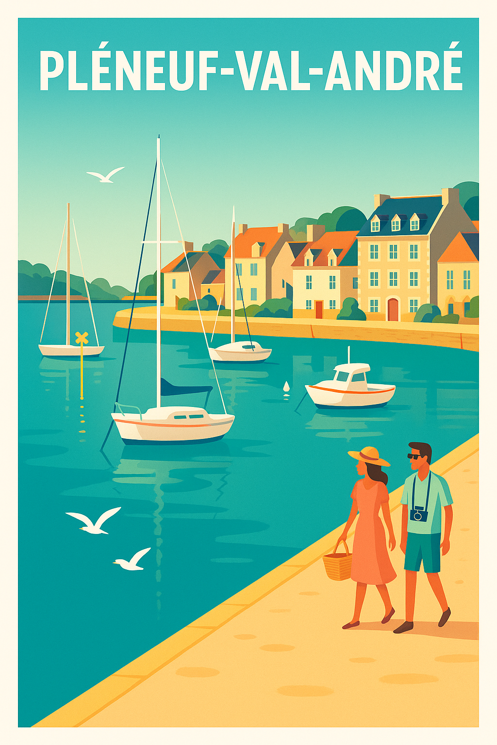 Affiche de Pléneuf-Val-André - Escapade maritime paisible