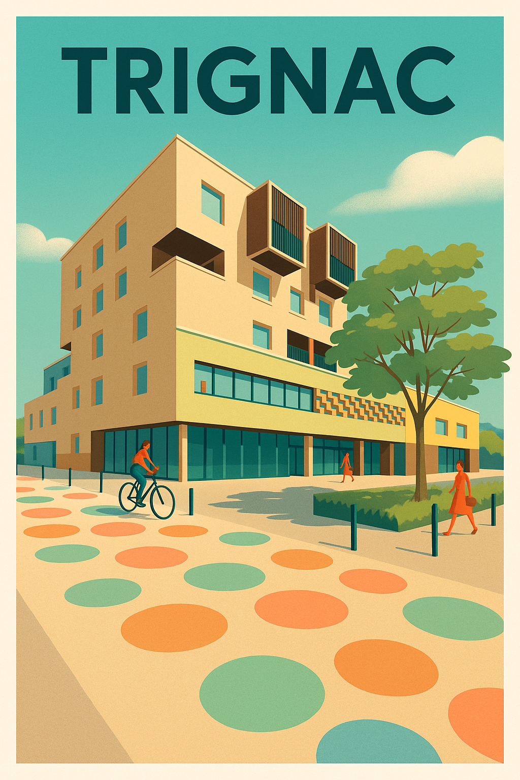 Affiche de Trignac - L'architecture contemporaine en couleurs