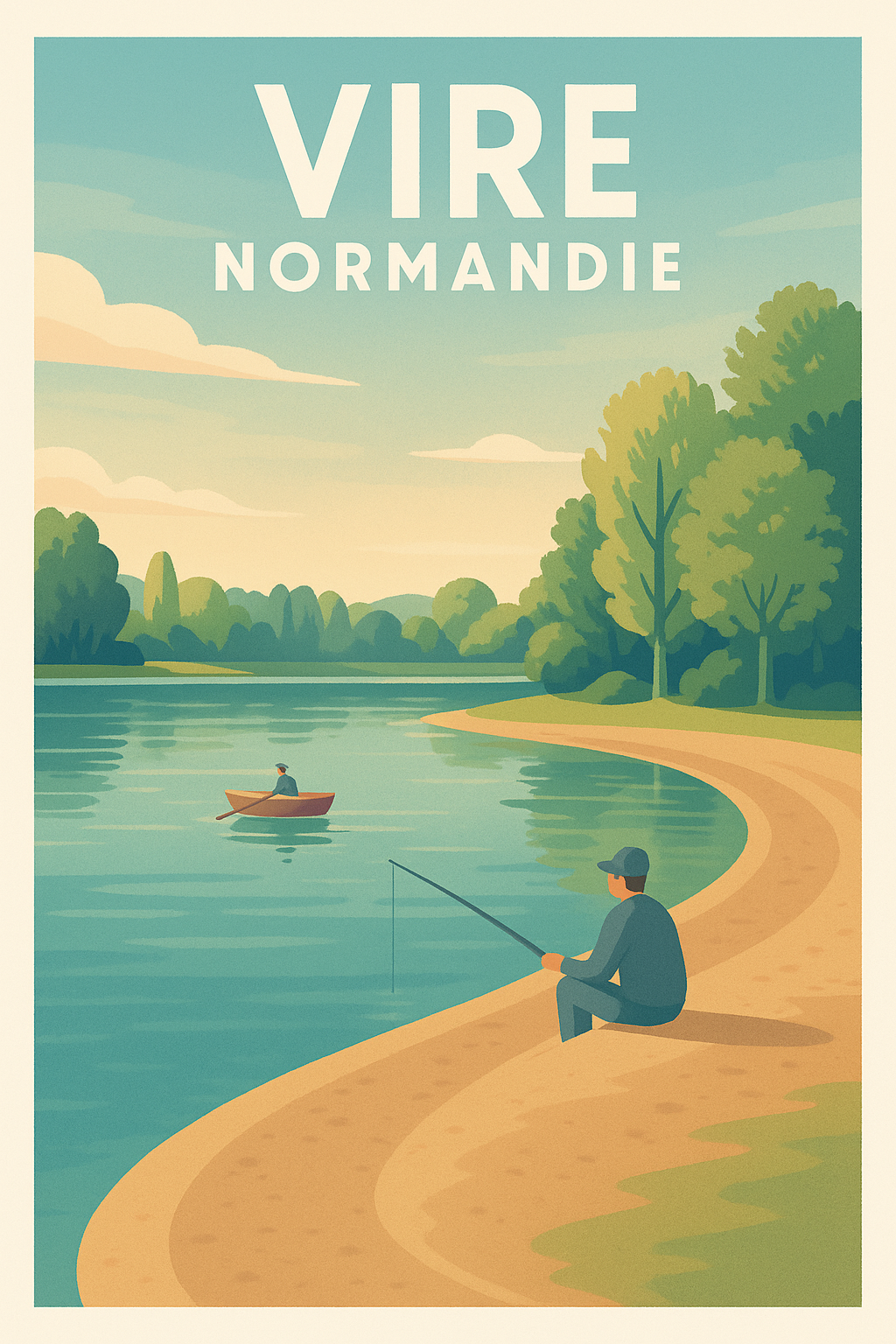 Affiche de Vire - Tranquillité et nature en Normandie