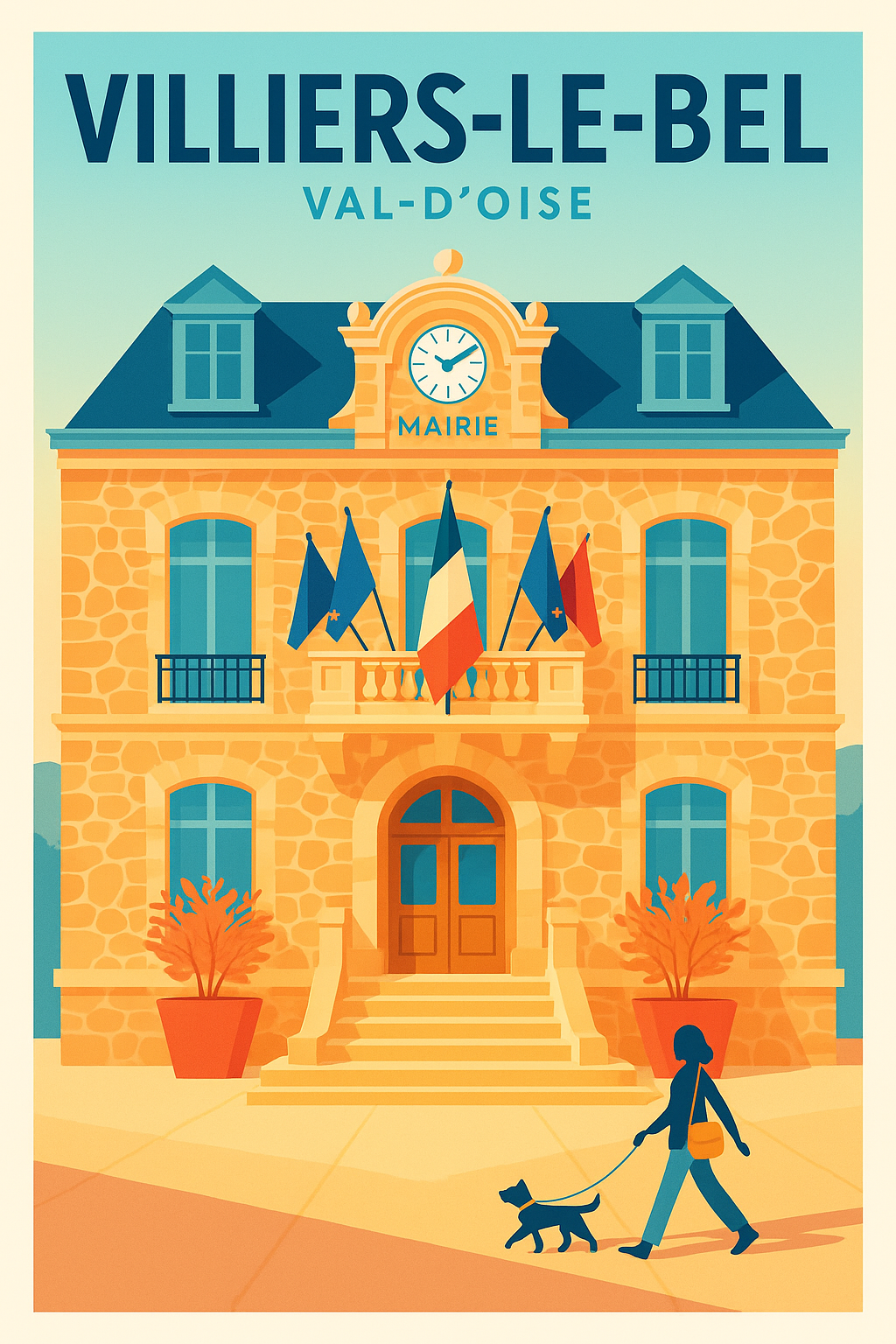 Affiche Villiers-le-Bel — Charme et tradition au cœur du Val-d'Oise · poster d'art de Villiers-le-Bel