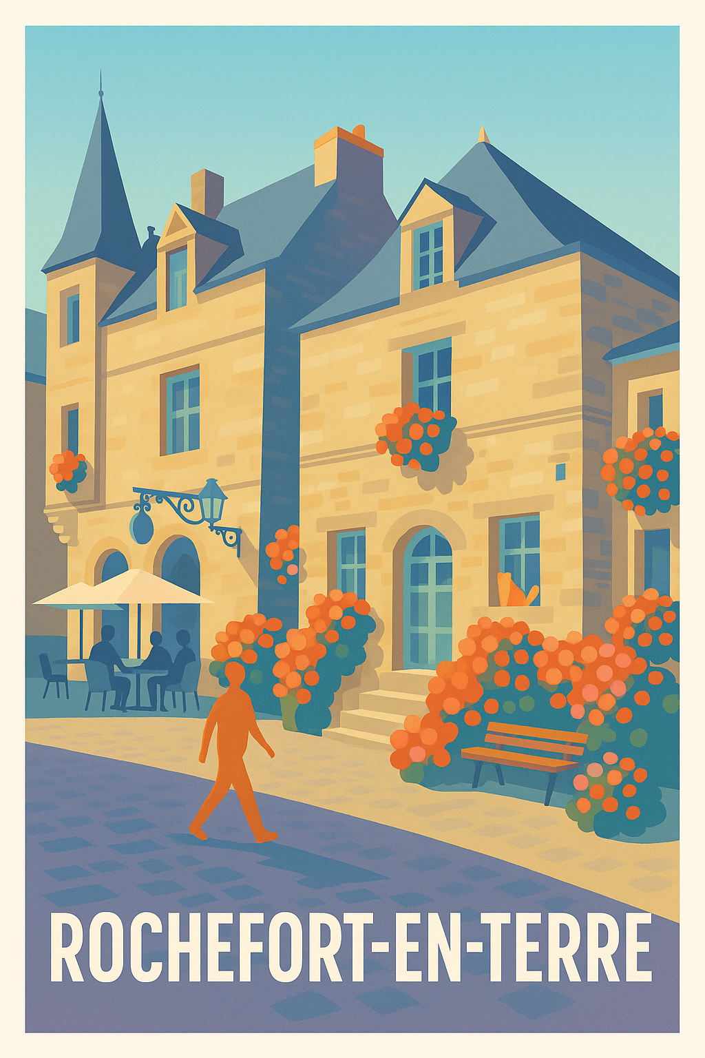 Affiche Rochefort-en-Terre — Charme pittoresque au cœur de la Bretagne · poster d'art de Rochefort-en-Terre