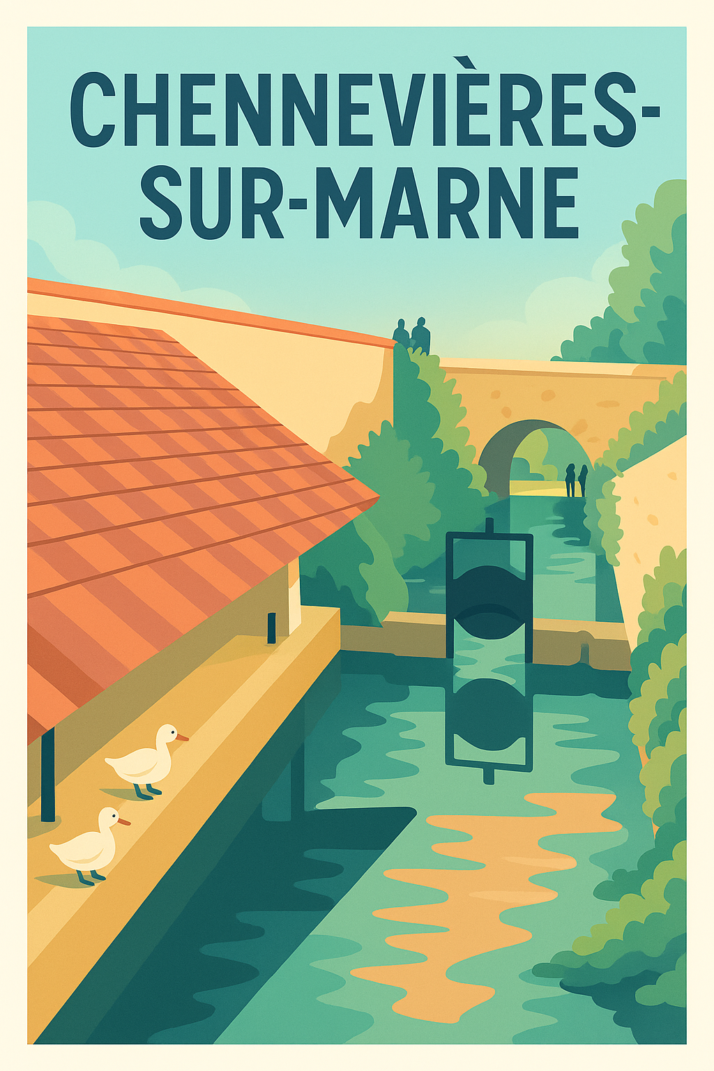 Affiche de Chennevières-sur-Marne - Havre de paix au fil de l'eau