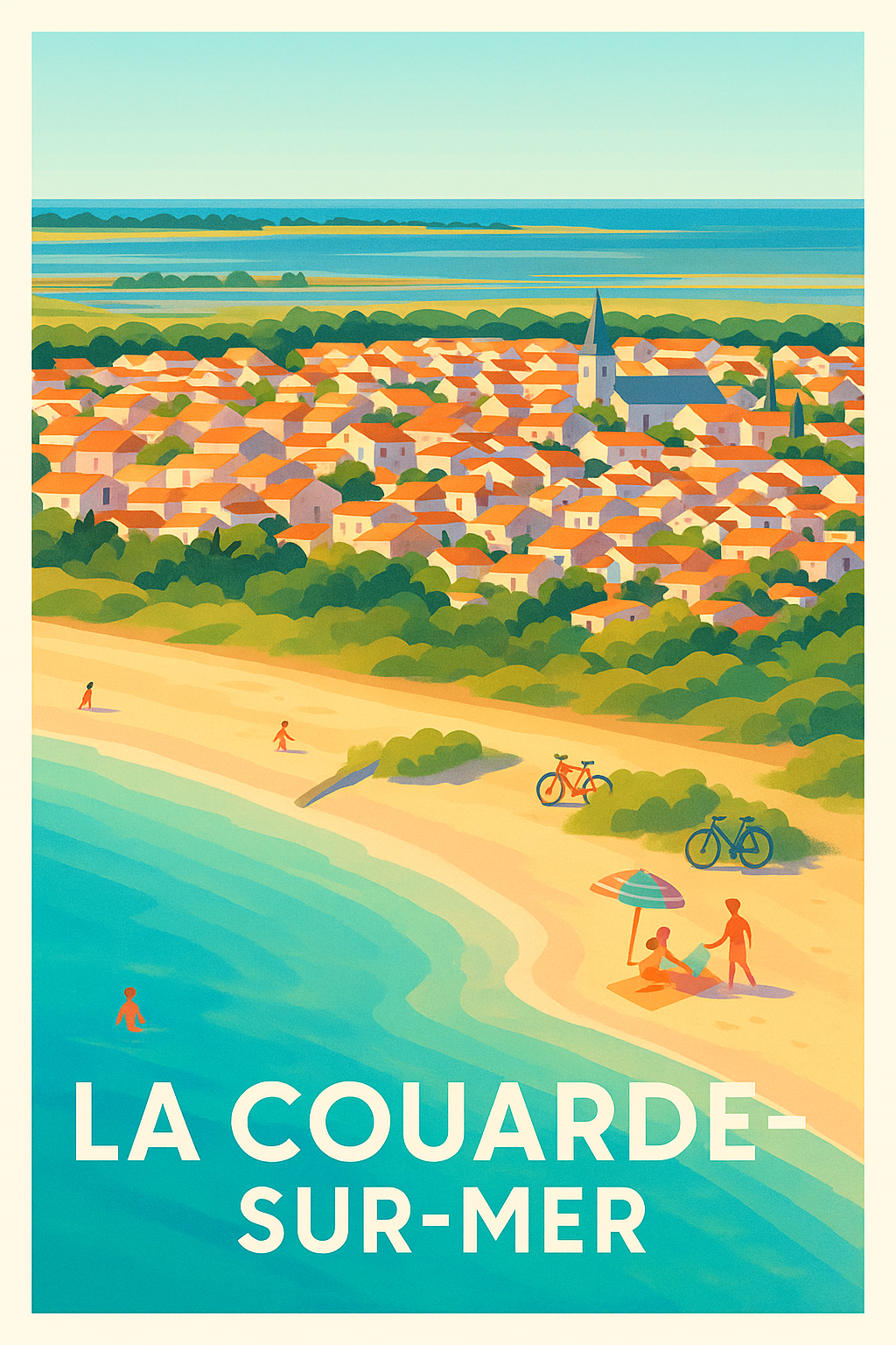 Affiche de La Couarde-sur-Mer - L'évasion côtée en lumière
