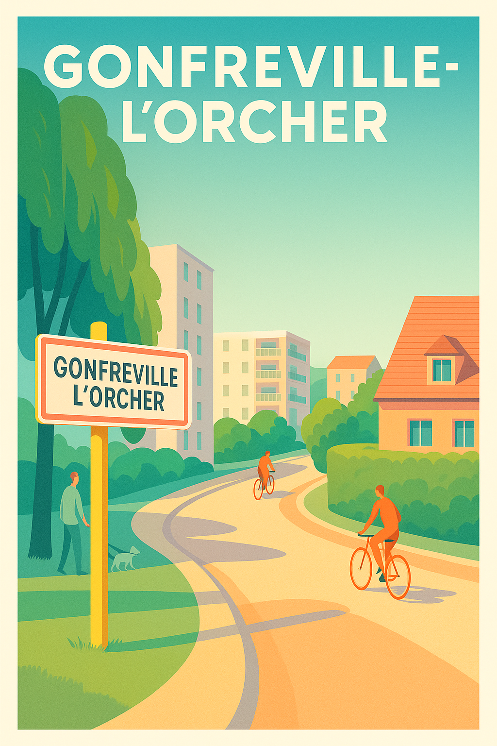 Affiche de Gonfreville-l'Orcher - Ambiance paisible et cyclable
