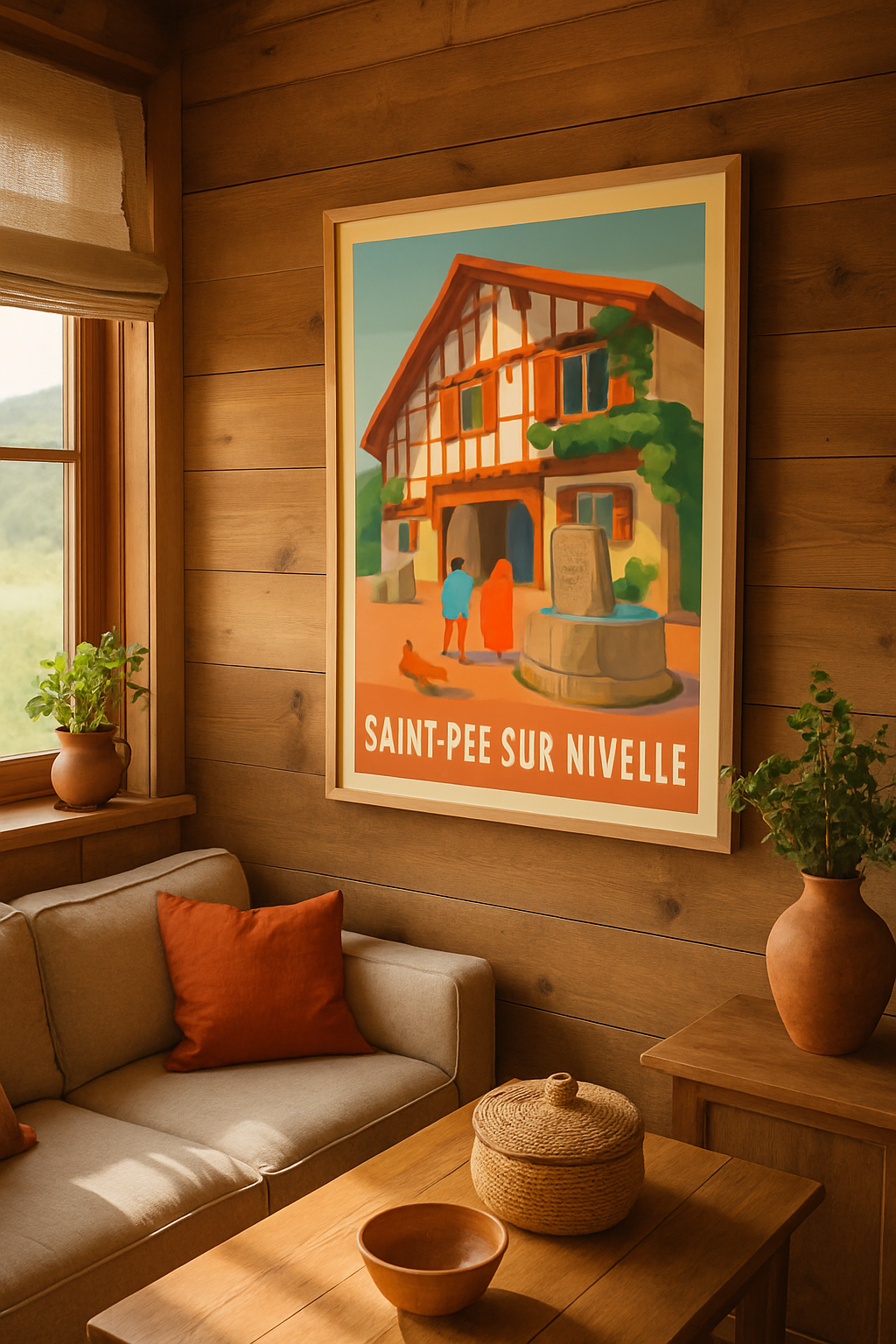 Mise en situation Affiche de Saint-Pée-sur-Nivelle - Charme Basque et Harmonie Authentique