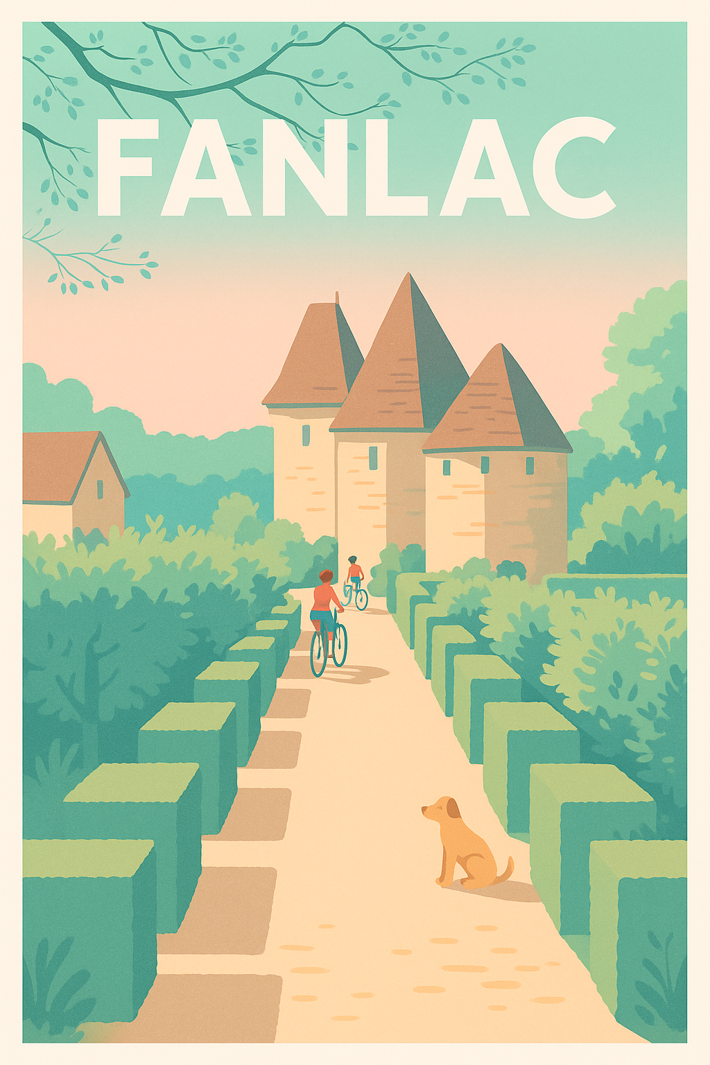 Affiche Fanlac — Échappée bucolique au cœur du Périgord · poster d'art de Fanlac