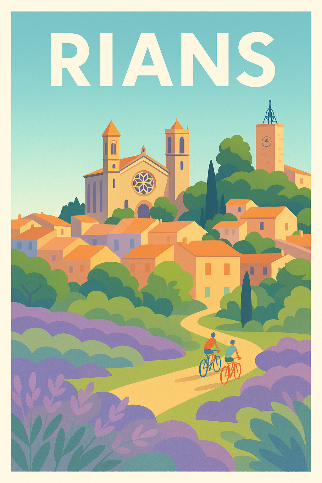 Affiche de Rians - Douceur provençale et paysages bucoliques