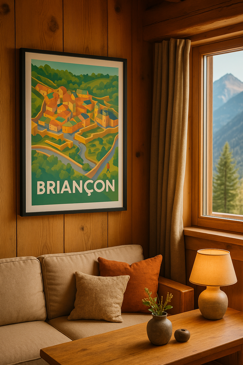 Mise en situation Affiche Briançon - Évasion colorée au cœur des Alpes