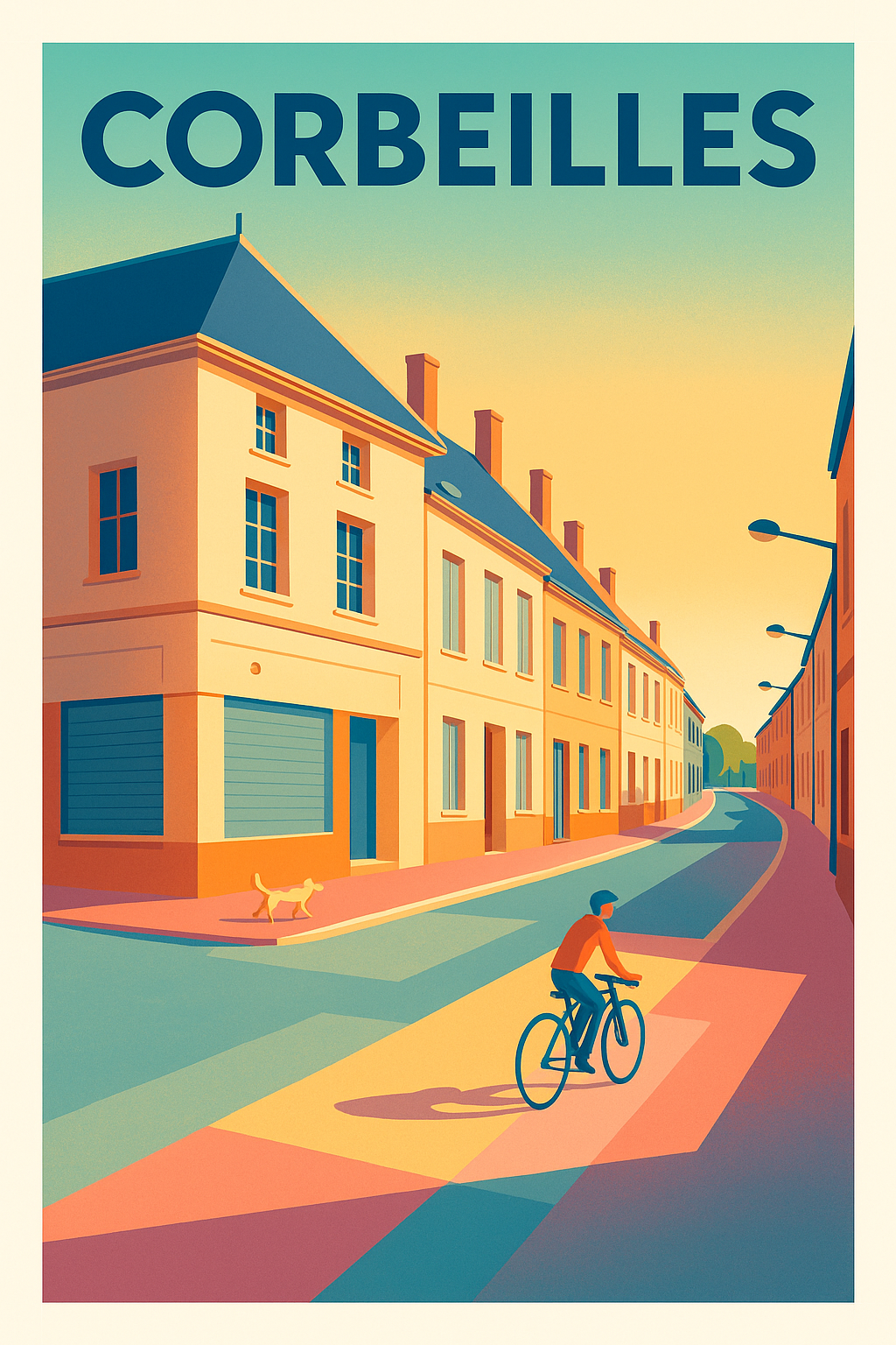 Affiche de Corbeilles - Balade paisible sous un ciel ensoleillé