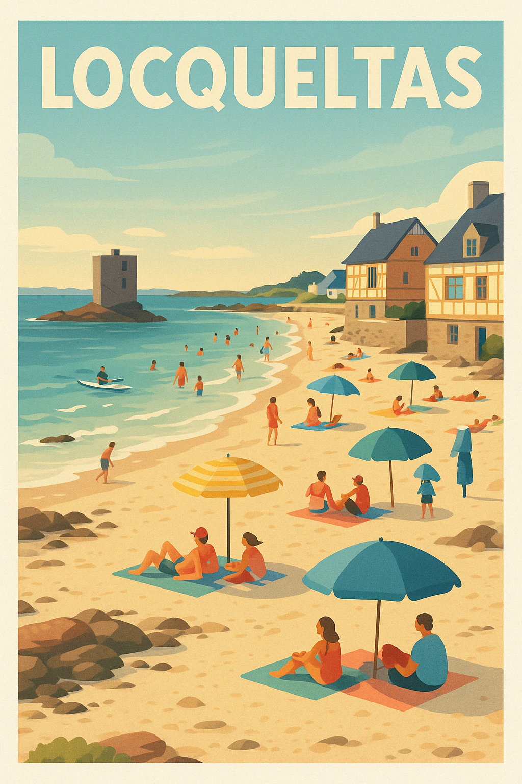 Locqueltas - Détente sur la plage bretonne