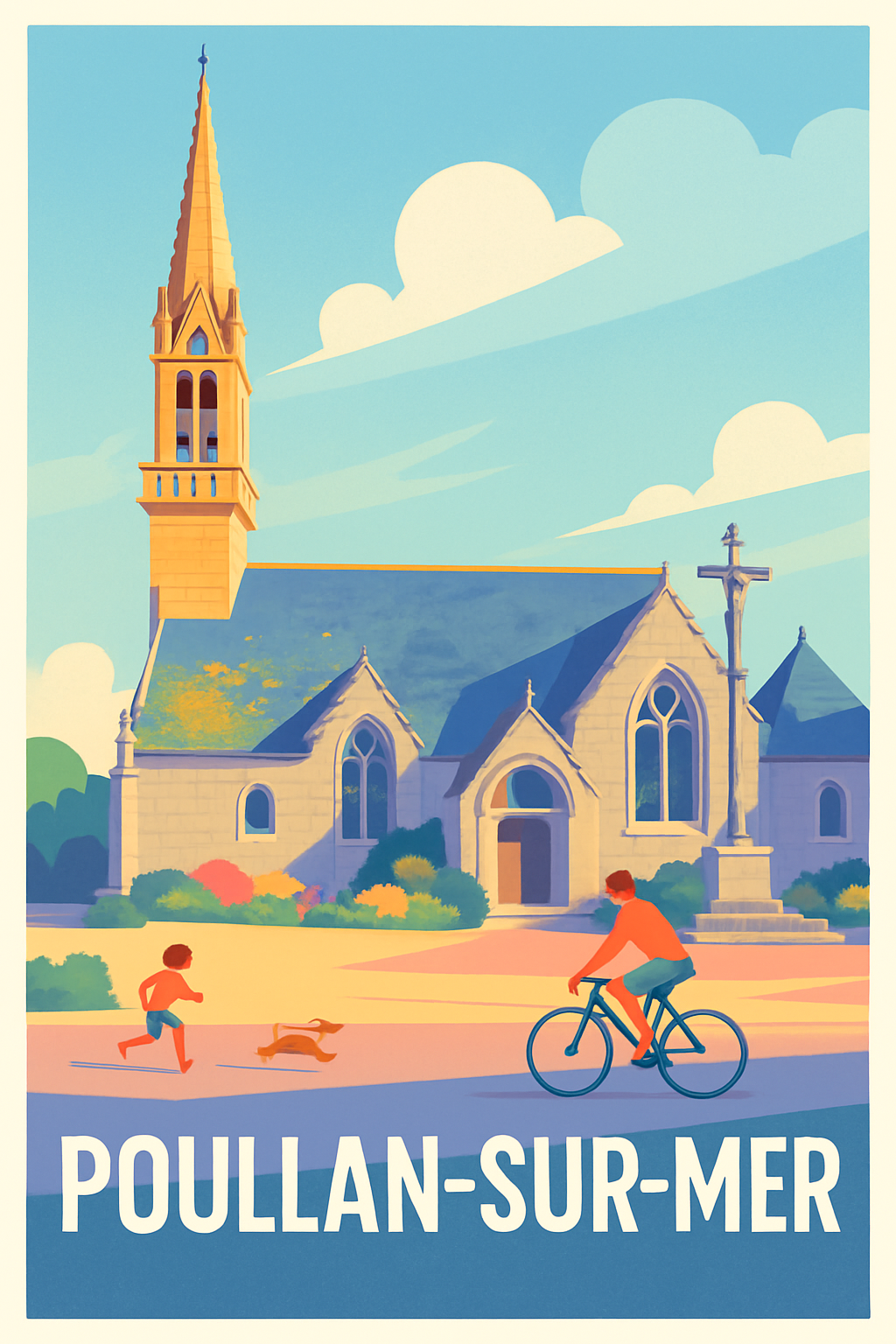 Affiche de Poullan-sur-Mer - Un instant de sérénité côtière