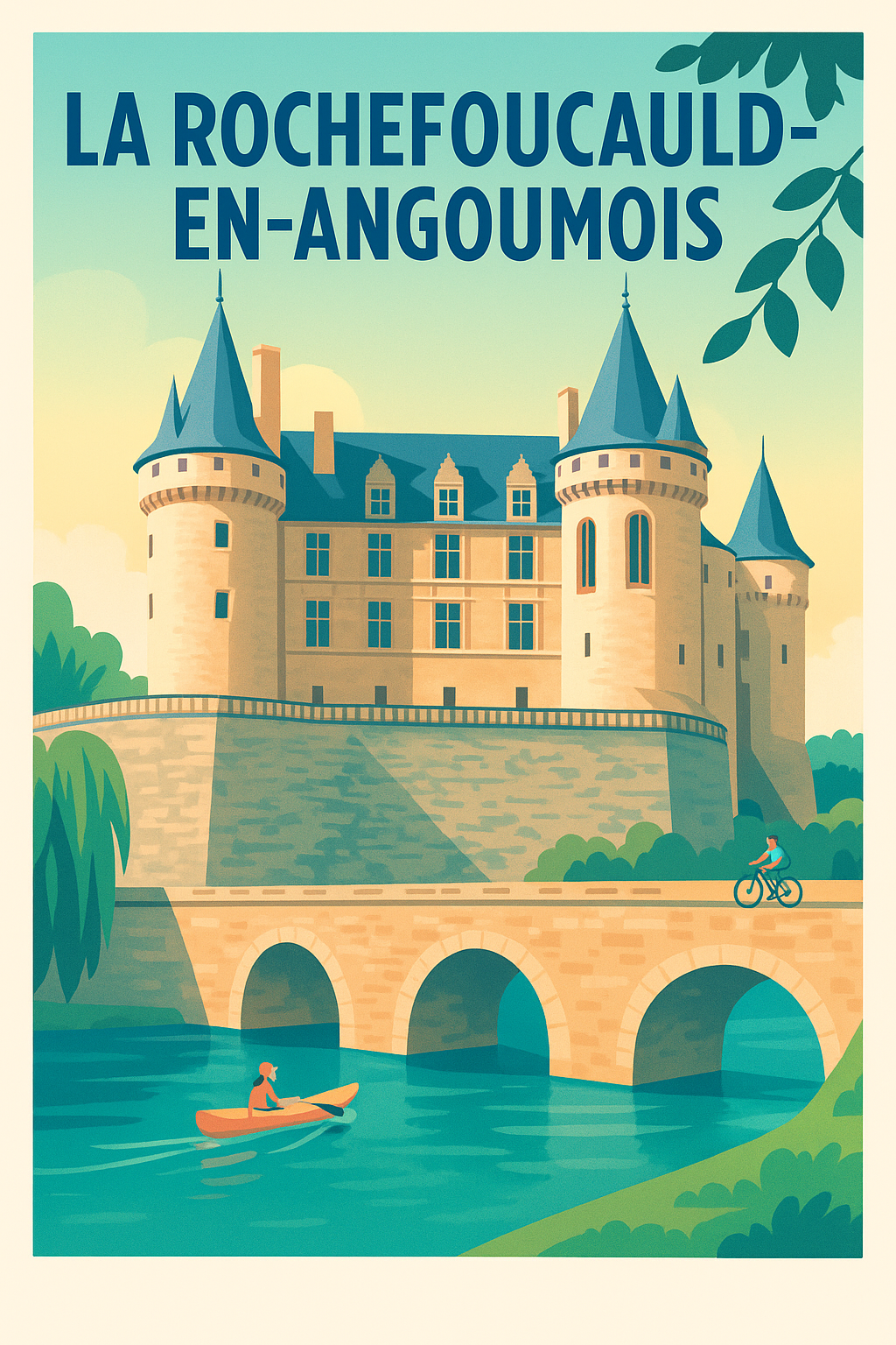 Affiche de La Rochefoucauld-en-Angoumois - Charme et histoire au fil de l'eau