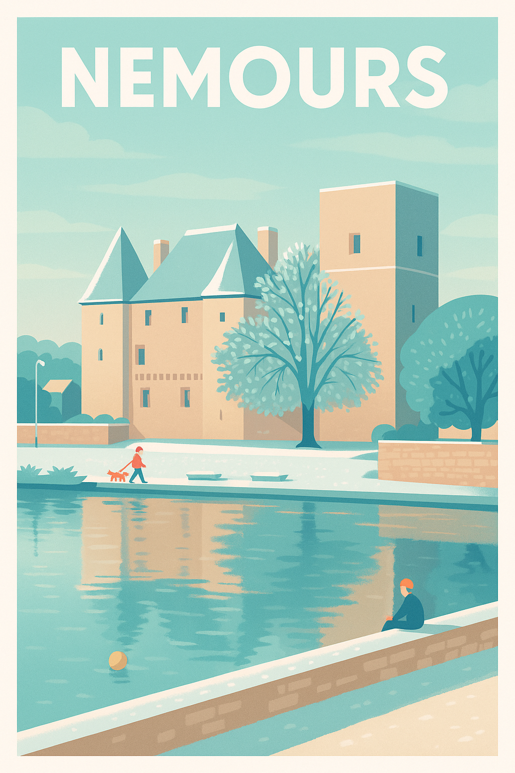 Affiche de Nemours - Charme paisible au bord de l'eau