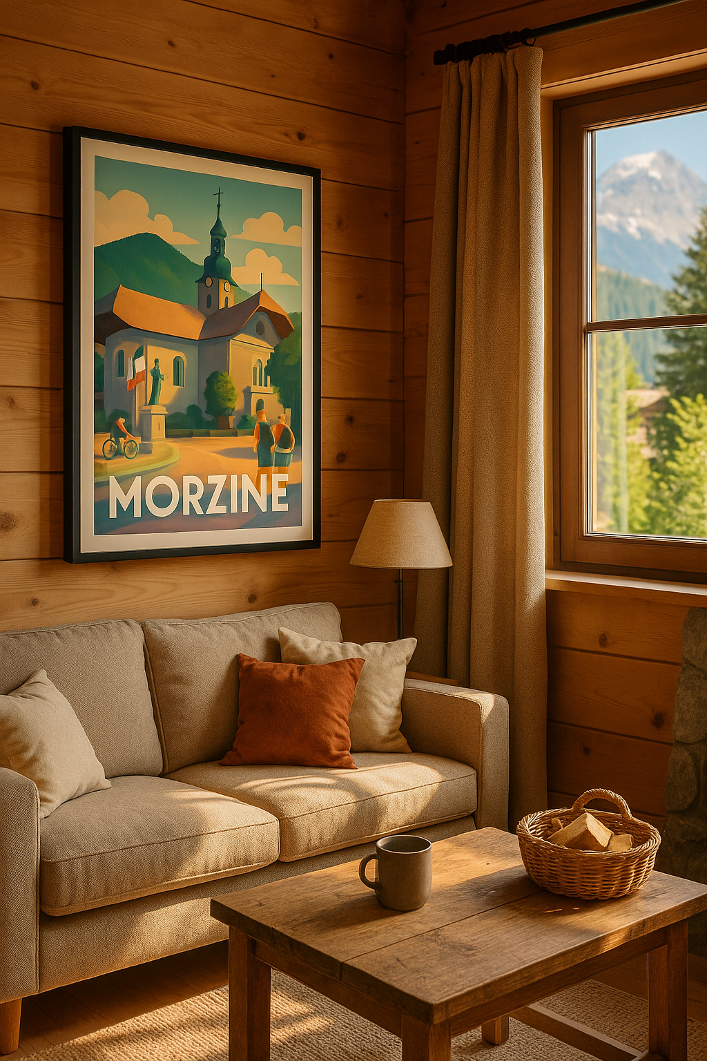 Mise en situation Affiche de Morzine - Charme authentique en plein cœur des Alpes