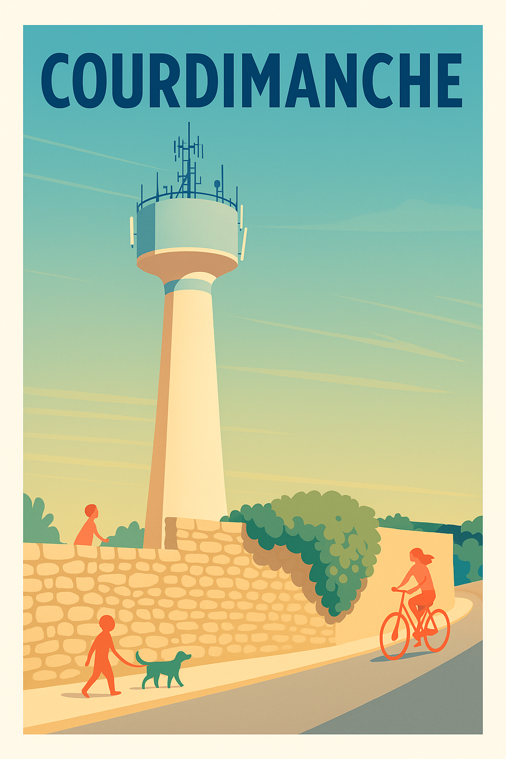 Affiche de Courdimanche - Une promenade paisible au pied de la tour
