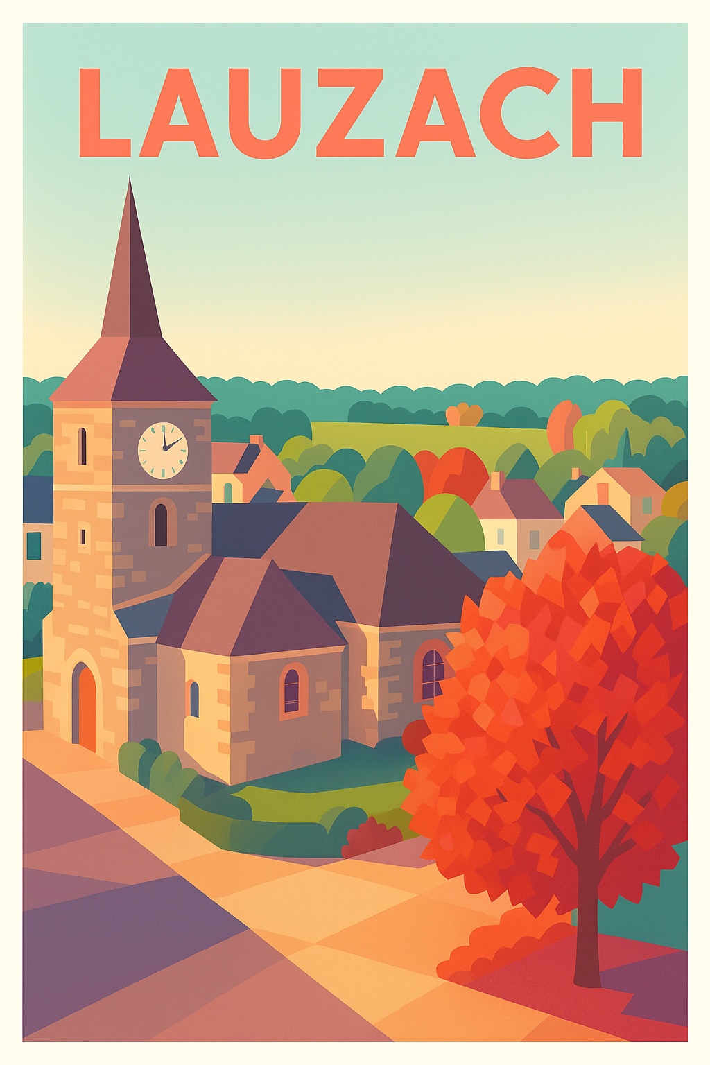 Affiche de Lauzach - Élégance authentique au cœur de la Bretagne