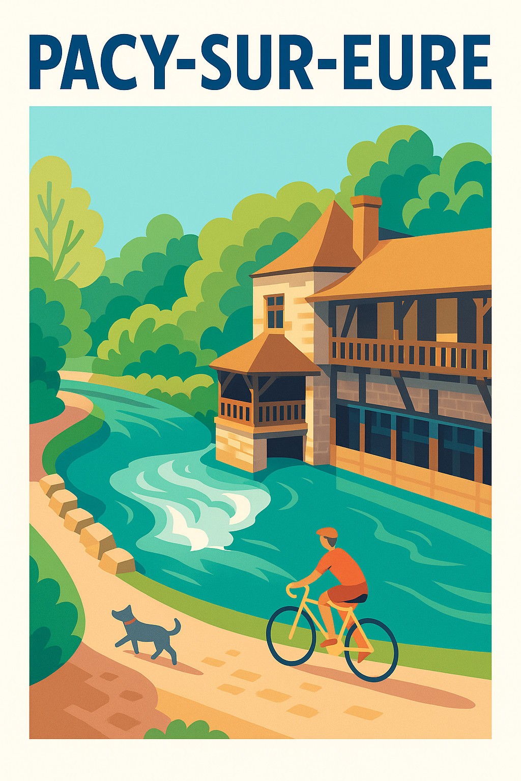 Affiche de Pacy-sur-Eure - Charme bucolique au fil de l'eau