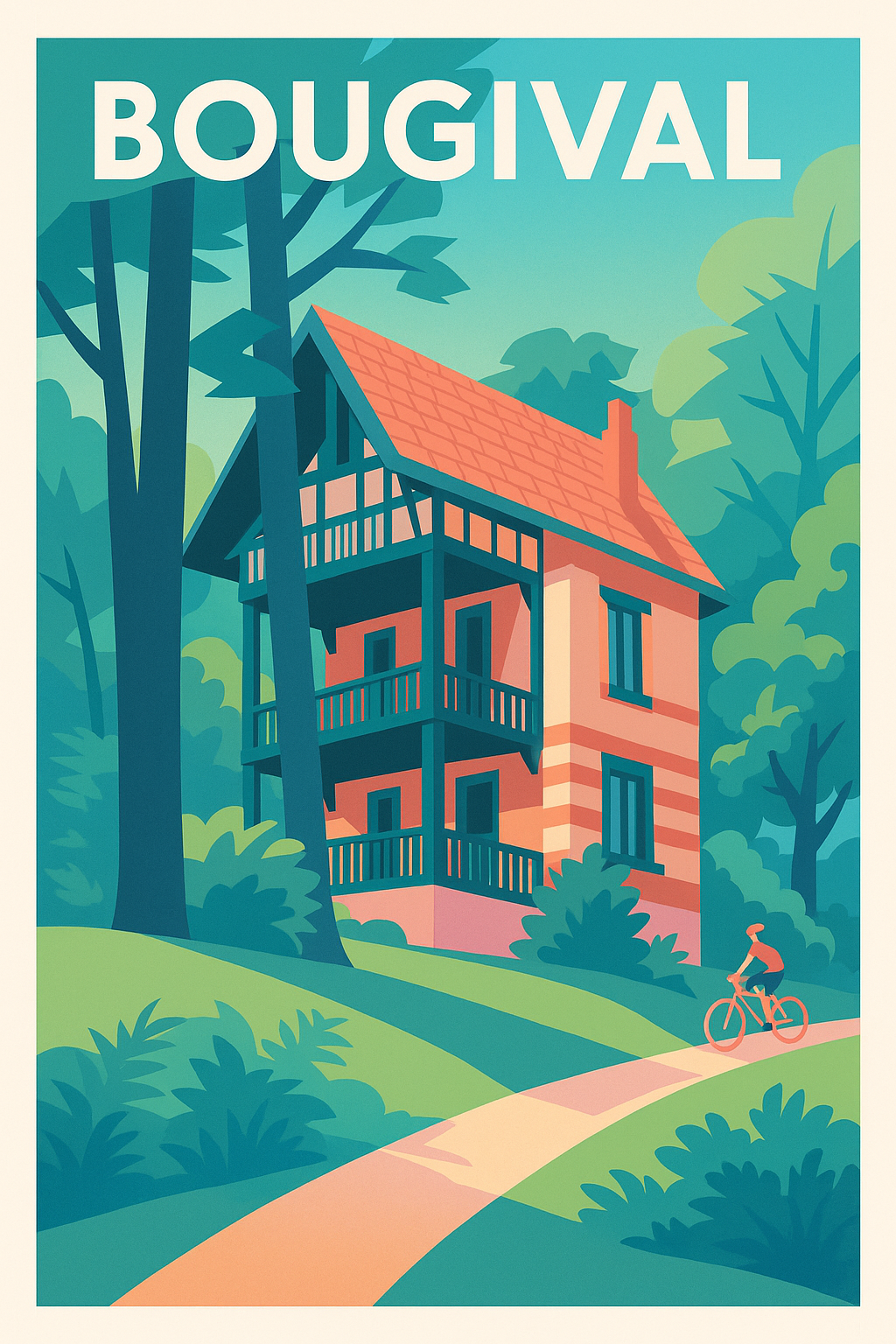 Affiche de Bougival - Évasion Verte et Balade à Vélo