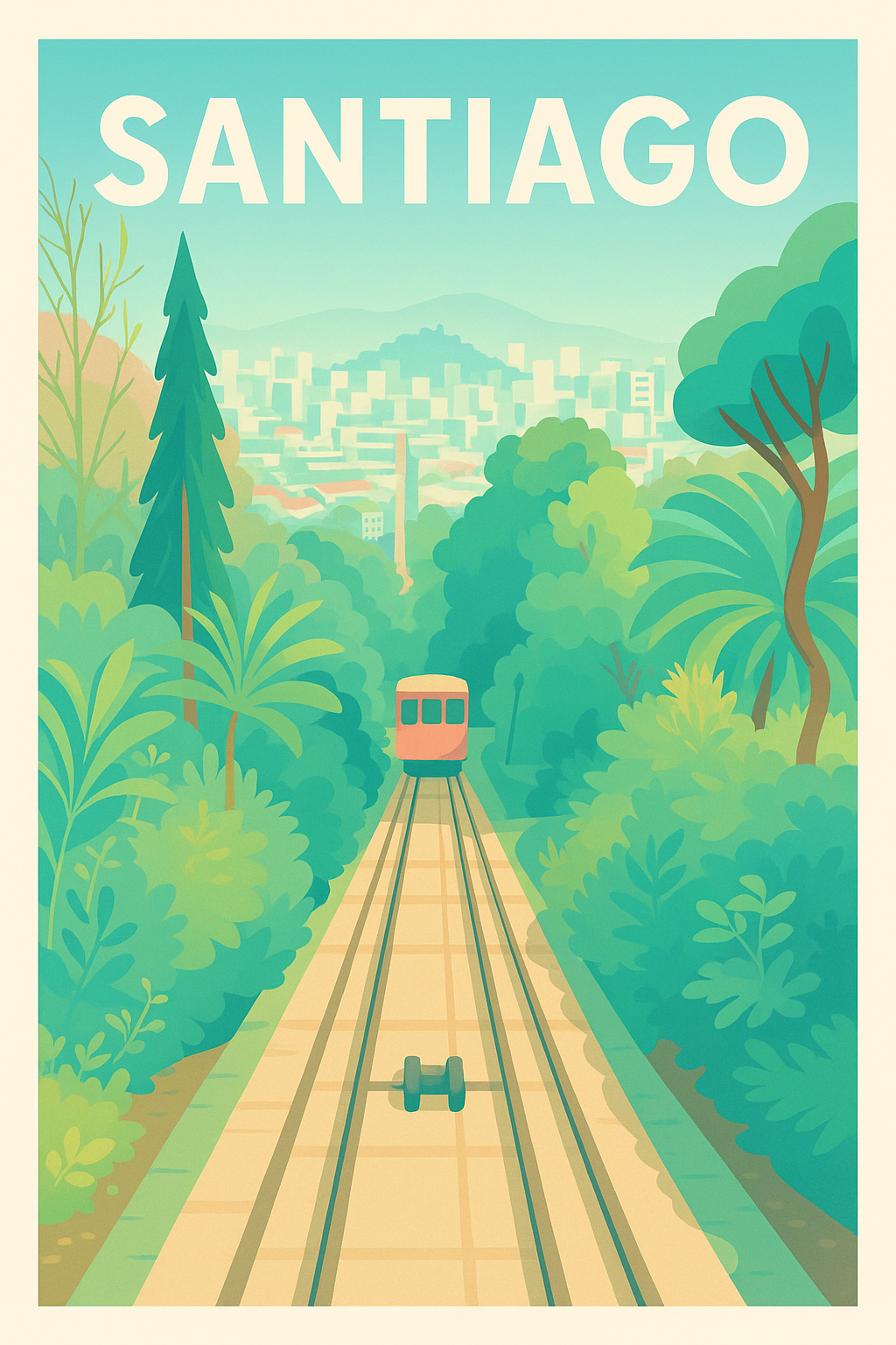 Affiche de Santiago - Voyage au cœur de la nature urbaine