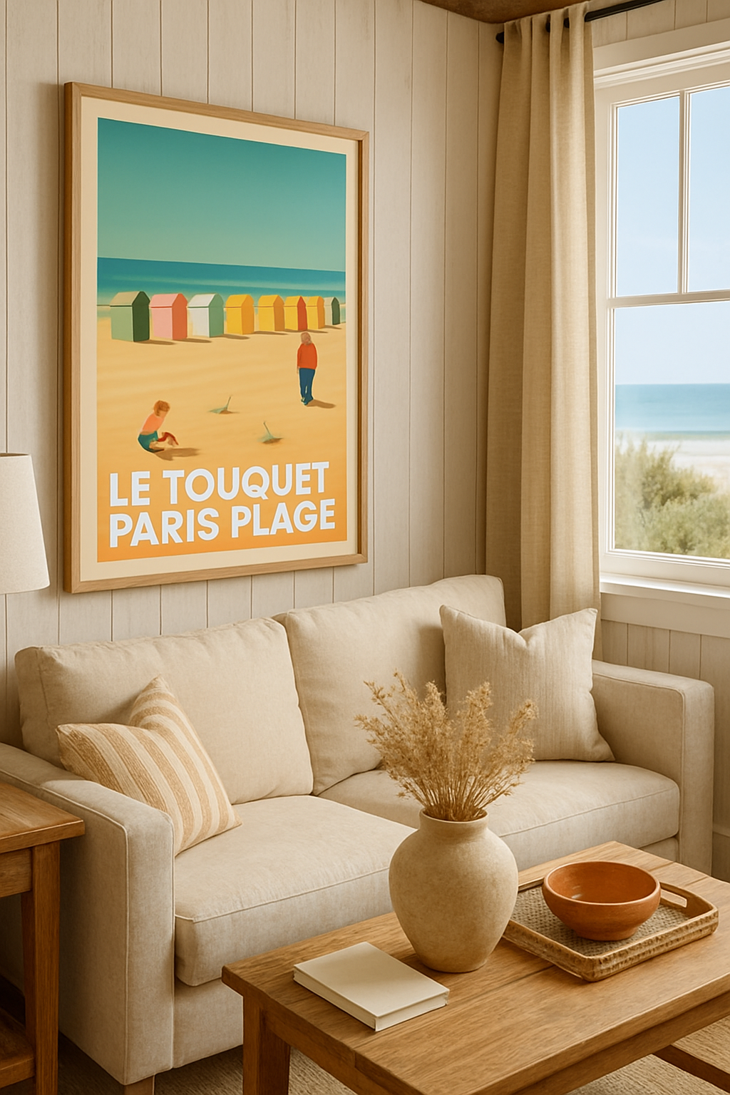 Mise en situation Affiche de Le Touquet-Paris-Plage - L'élégance balnéaire en couleurs