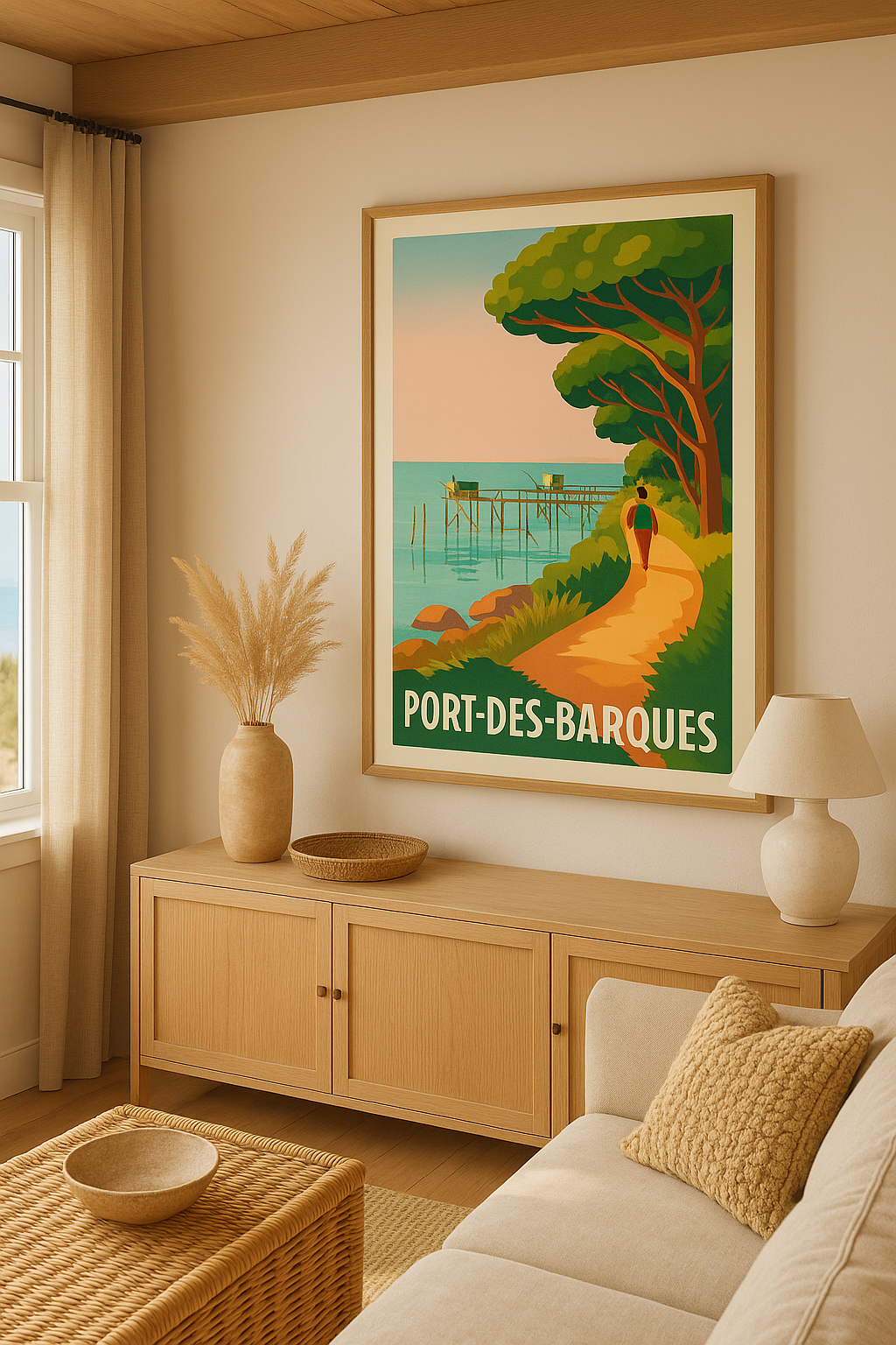 Mise en situation Affiche de Port-des-Barques - Promenade au bord de l'eau