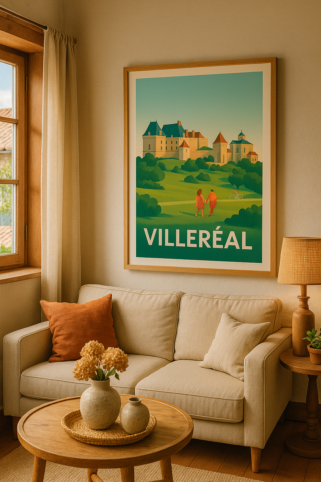 Affiche Villeréal — Le charme médiéval au cœur de la nature · poster d'art de Villeréal