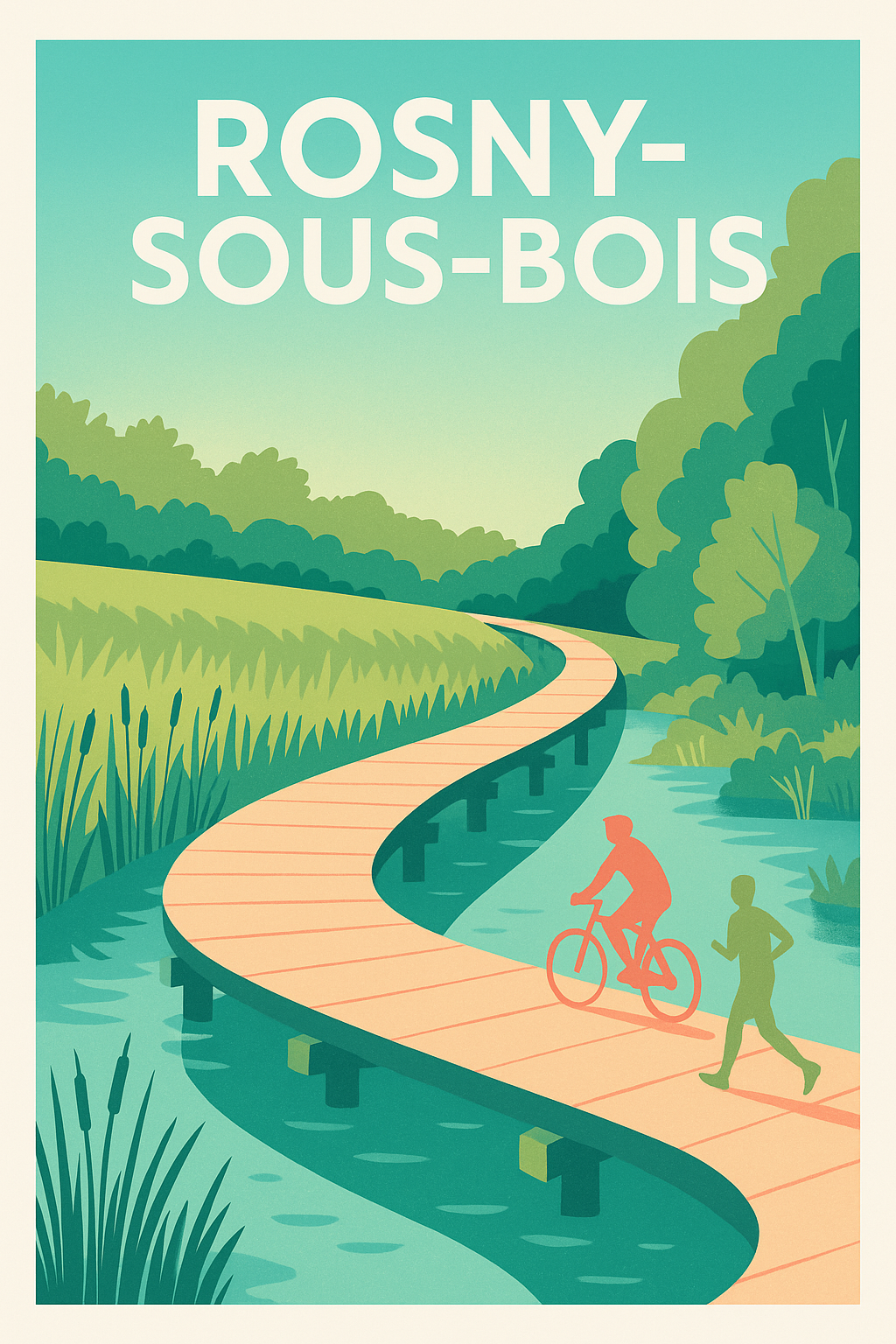 Affiche de Rosny-sous-Bois - Promenade au bord de l'eau