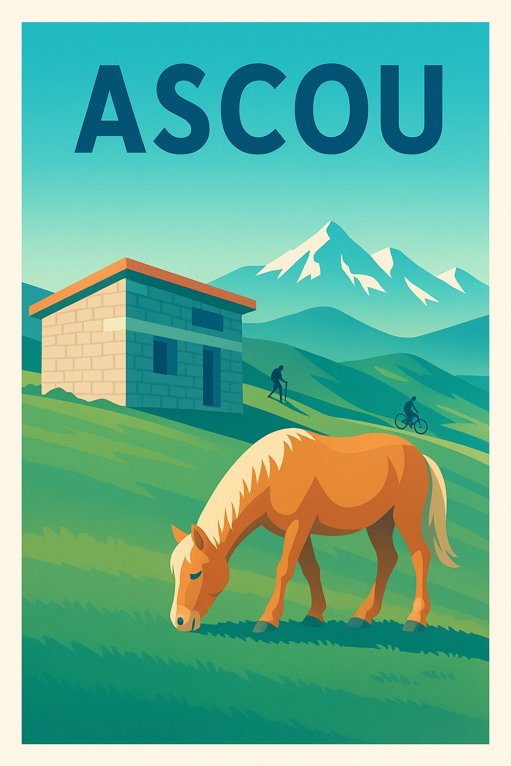 Affiche Ascou — Sérénité en montagne · poster d'art de Ascou
