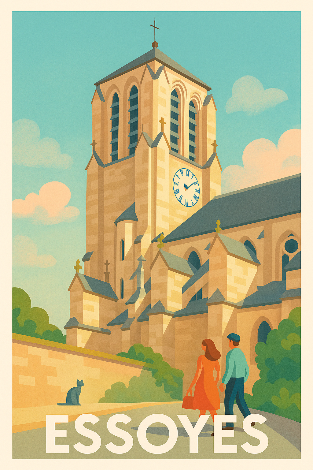 Affiche Essoyes — Charme et Histoire au cœur de la ville · poster d'art de Essoyes