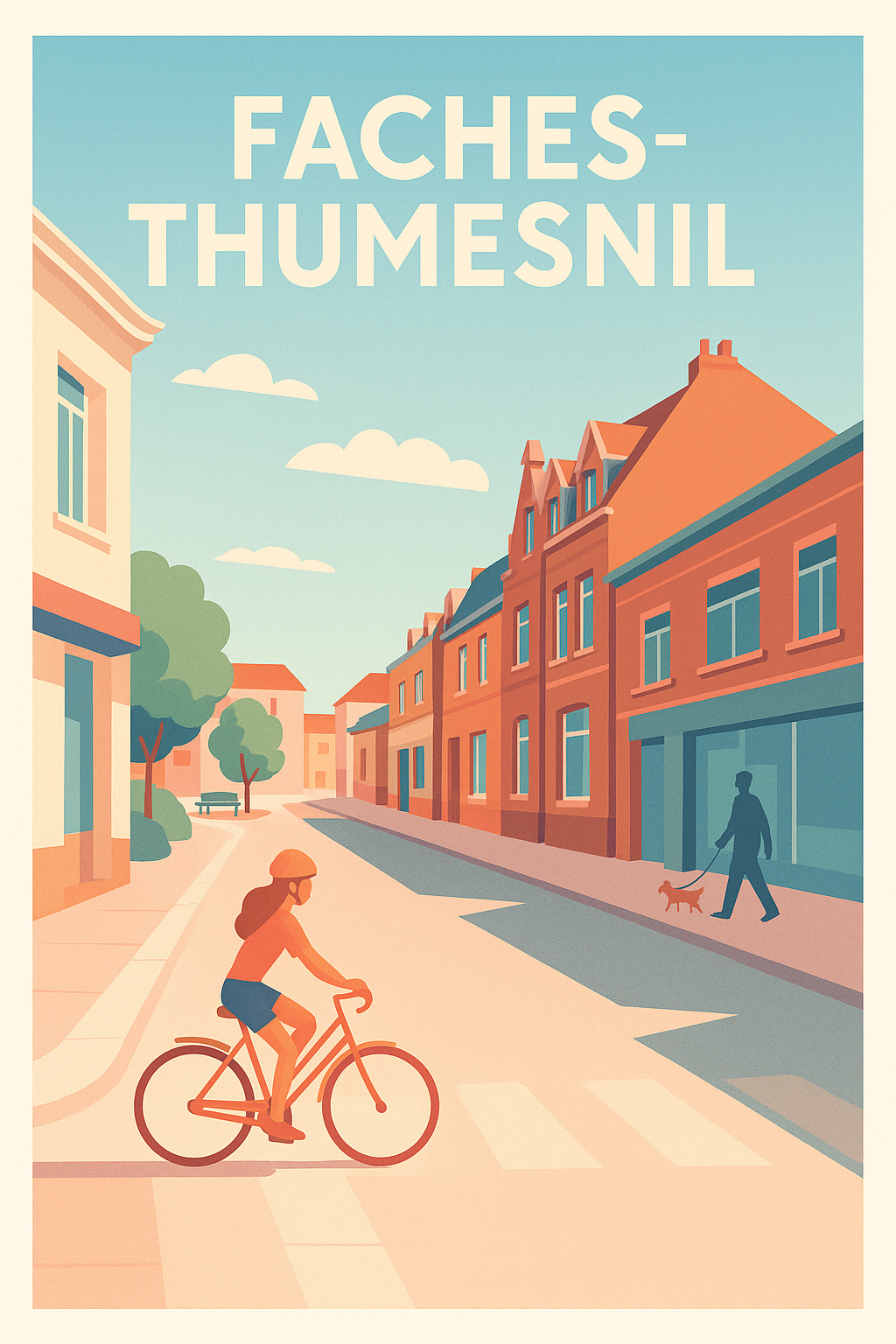 Affiche de Faches-Thumesnil - Douceur de vie à vélo