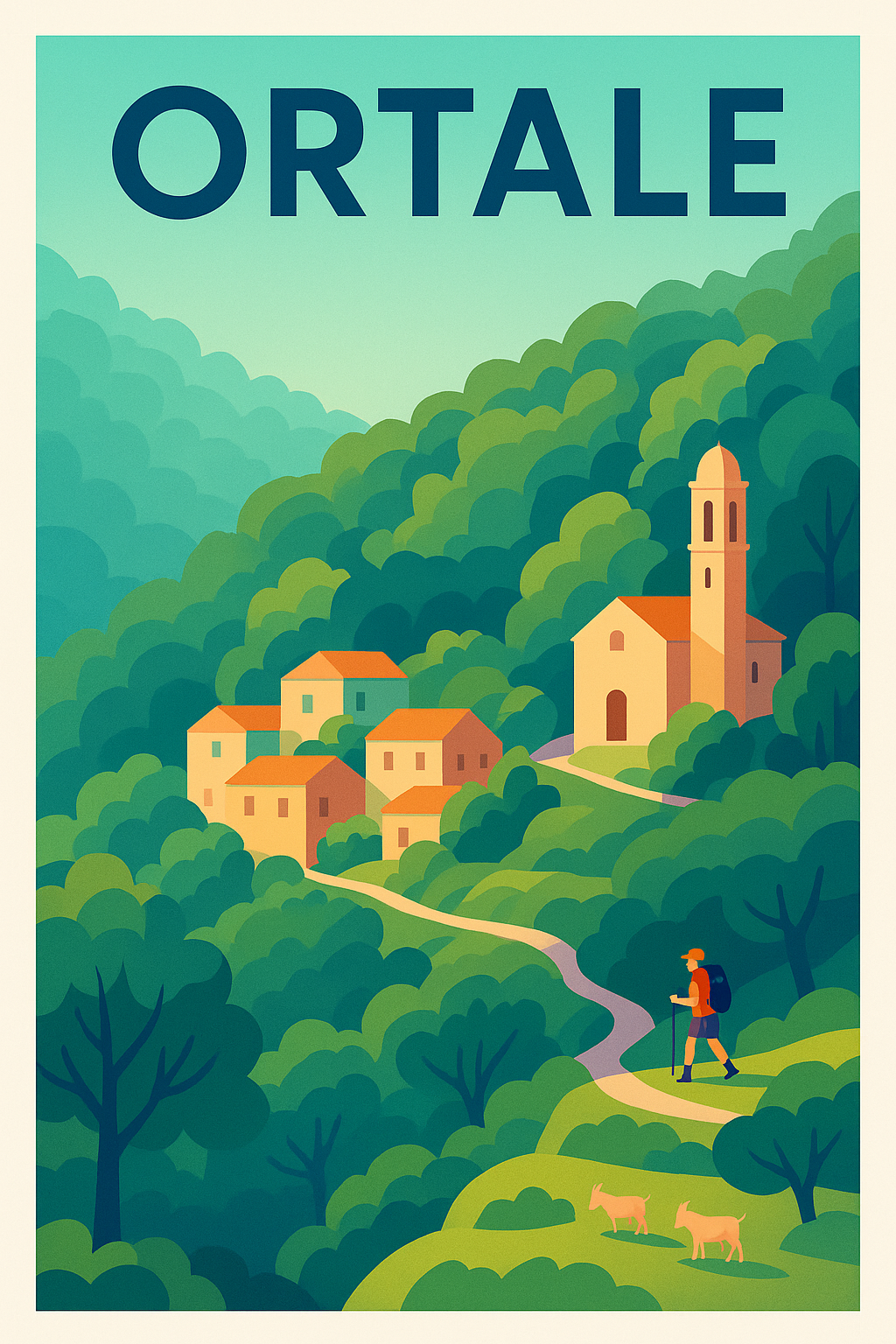 Affiche Portale — Escapade nature et village pittoresque · poster d'art de Portale