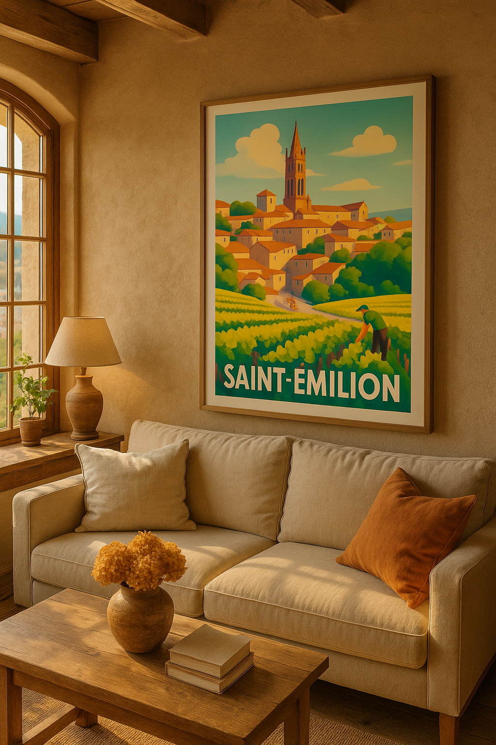 Mise en situation Affiche de Saint-Émilion - L'authenticité viticole au cœur de la cité