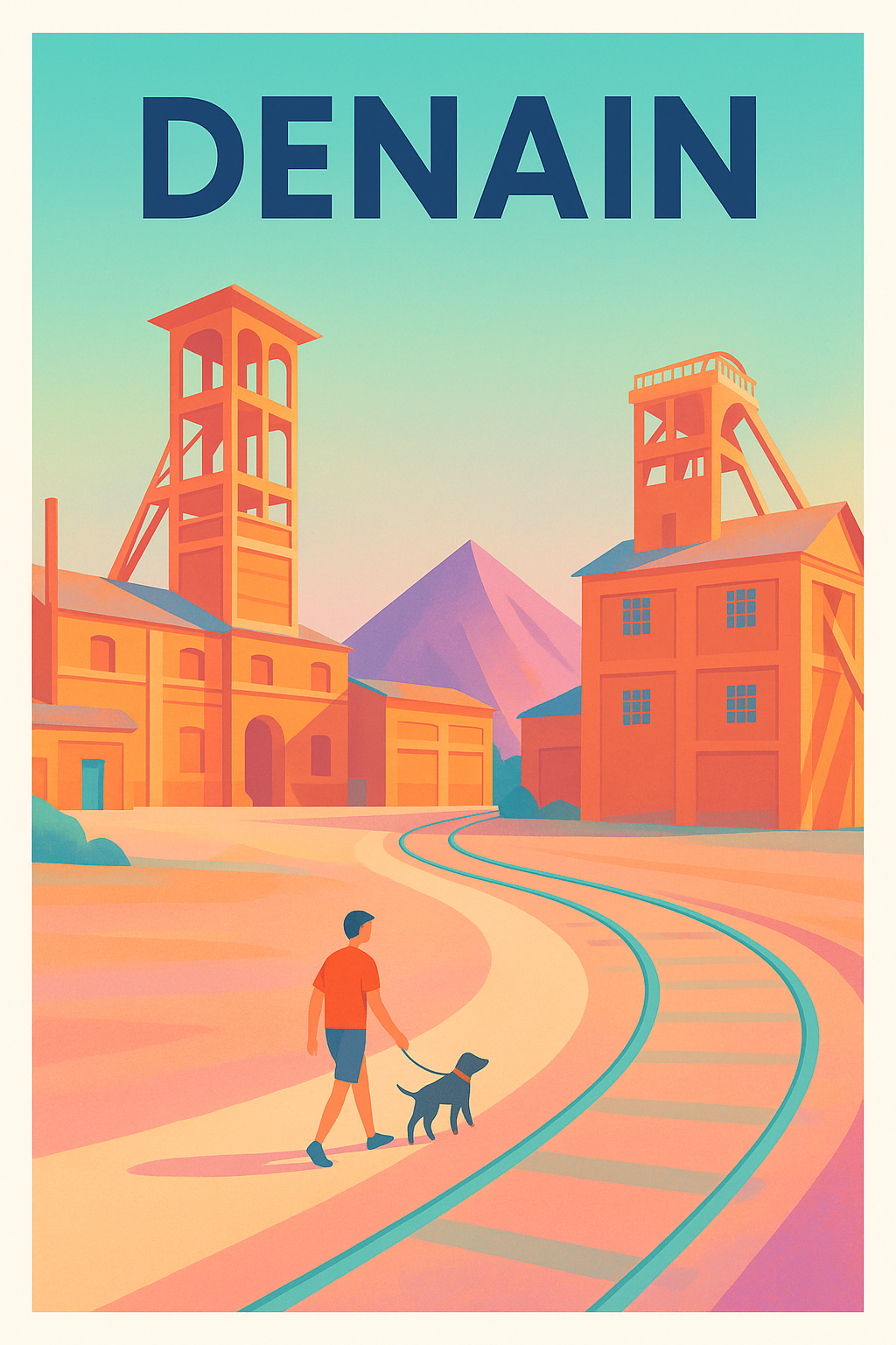 Affiche de Denain - Promenade au cœur du patrimoine industriel