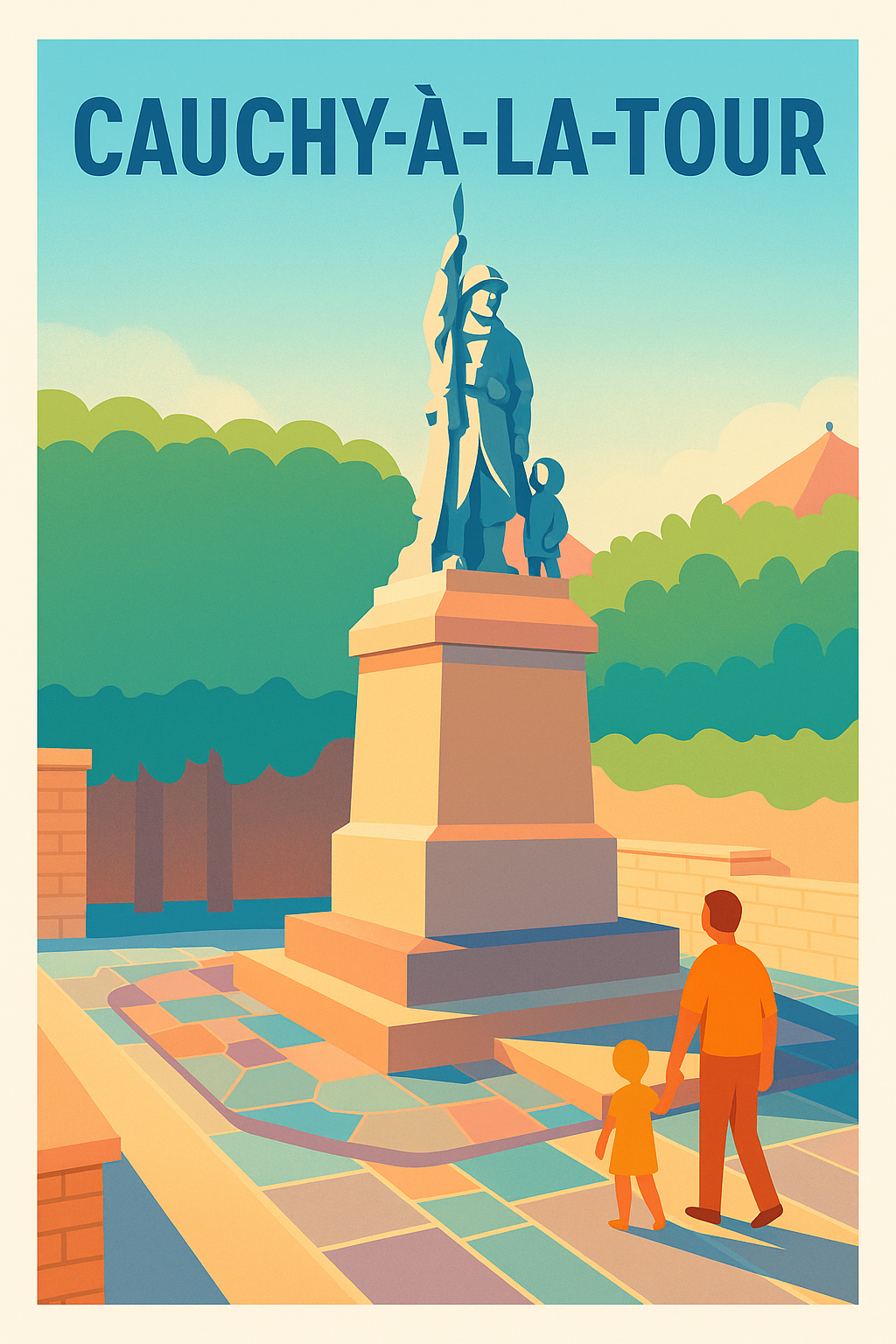 Affiche de Cauchy-à-la-Tour - Un hommage paisible au cœur de la mémoire